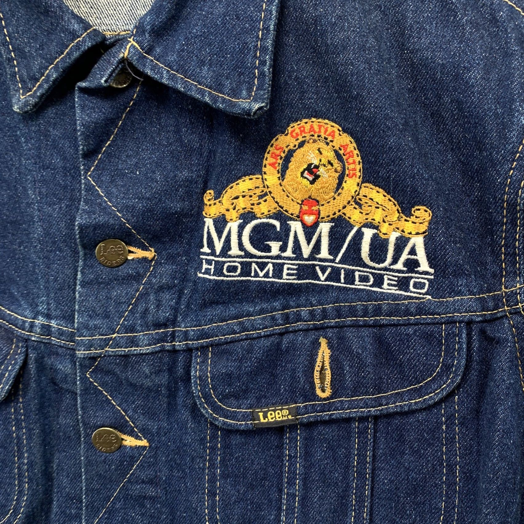 Lee VINTAGE Lee Denim Jacket Bomber Medium Blue Cotton 70s USA Mens Size US M / EU 48-50 / 2 - 7 Thumbnail