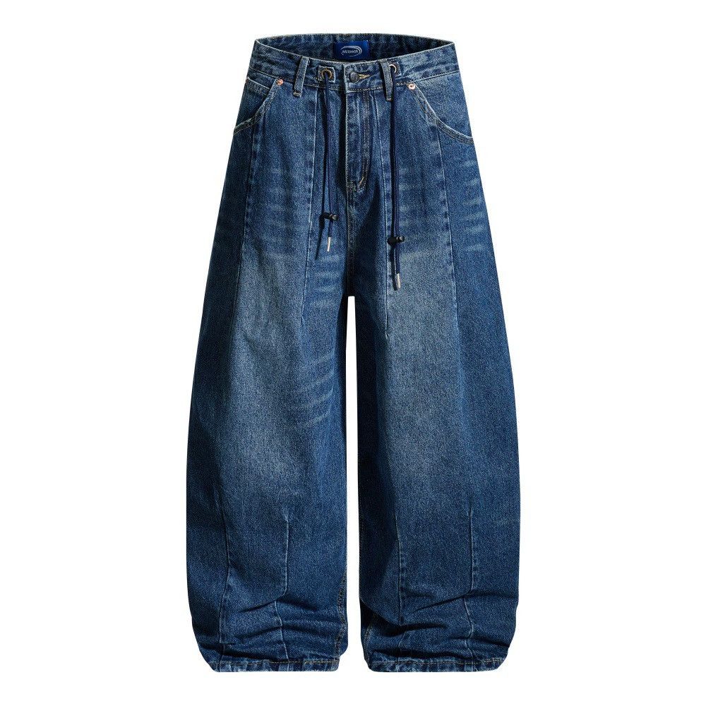 Jean Men's retro washed punk hip-hop scimitar wide-leg jeans y2k Size US 32 / EU 48 - 1 Thumbnail