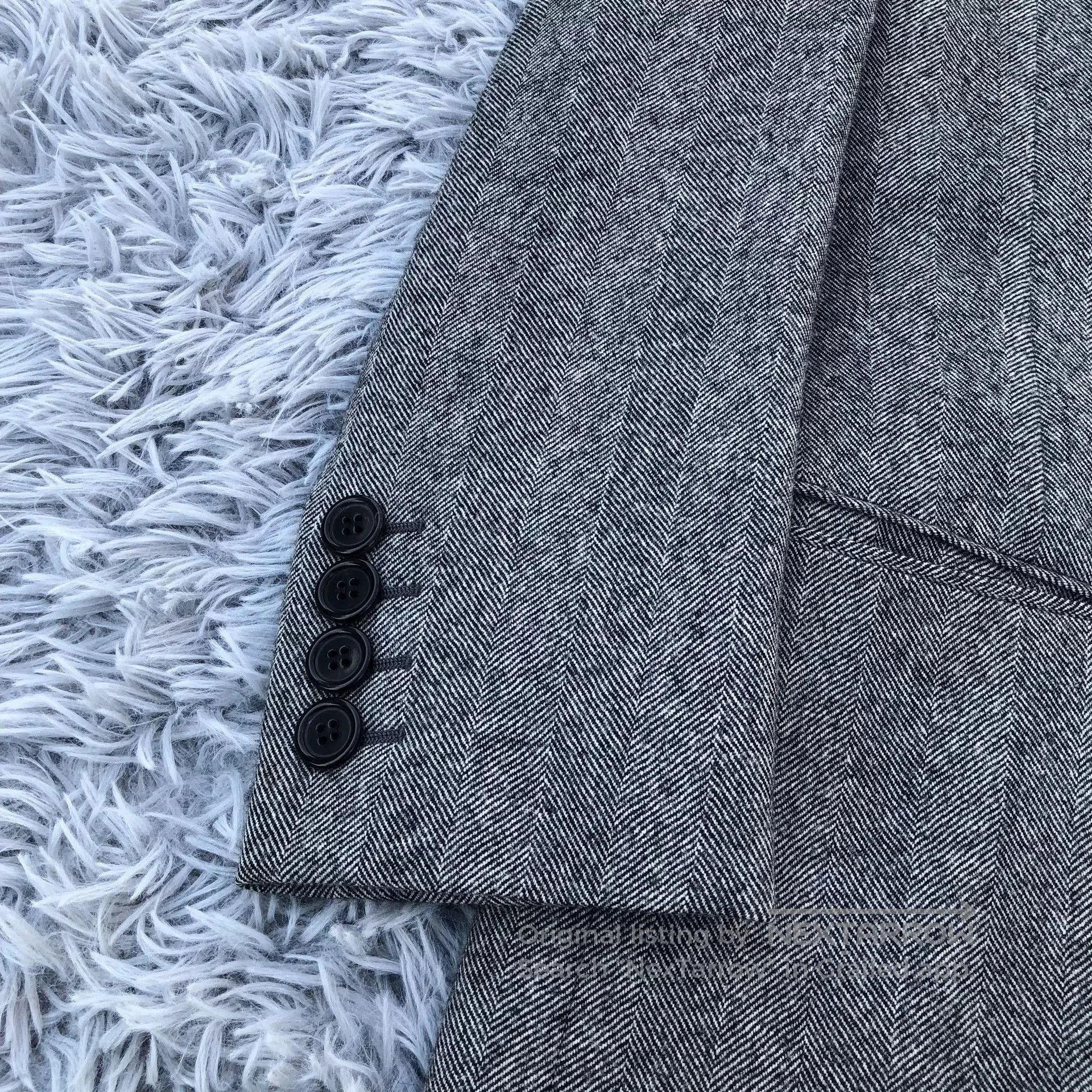 Saint Laurent Paris Saint Laurent 17FW Herringbone Wool Coat. Size US S / EU 44-46 / 1 - 2 Thumbnail