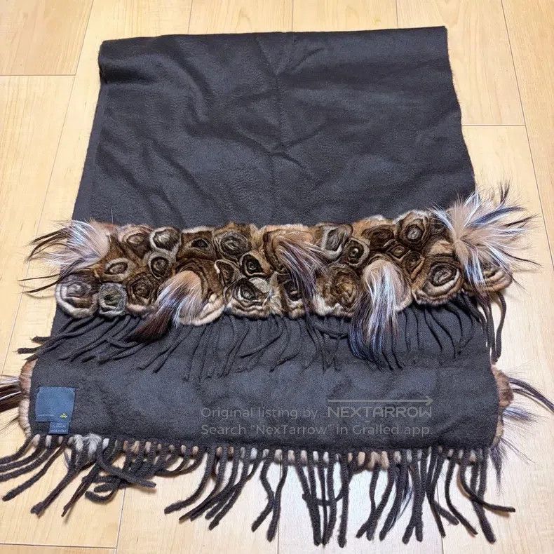 Fendi Fendi size 190x47cm Cashmere and Fur Stole Shawl Size ONE SIZE - 2 Thumbnail