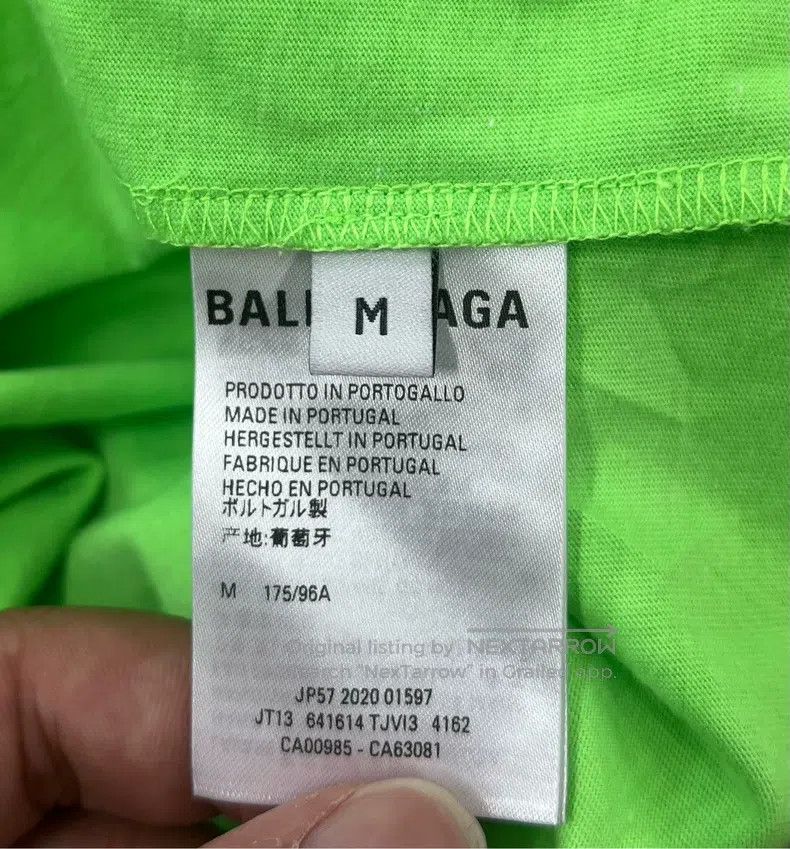 Balenciaga Balenciaga Green t-shirt with seven languages print logo Size US M / EU 48-50 / 2 - 5 Thumbnail