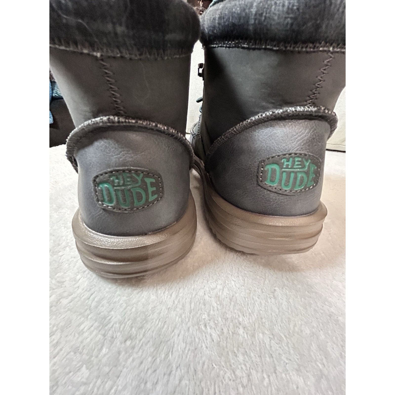 Other Hey Dude Size 14 Bradley Waxed Canvas Ankle Boots Charcoal Size US 14 / EU 47 - 5 Thumbnail