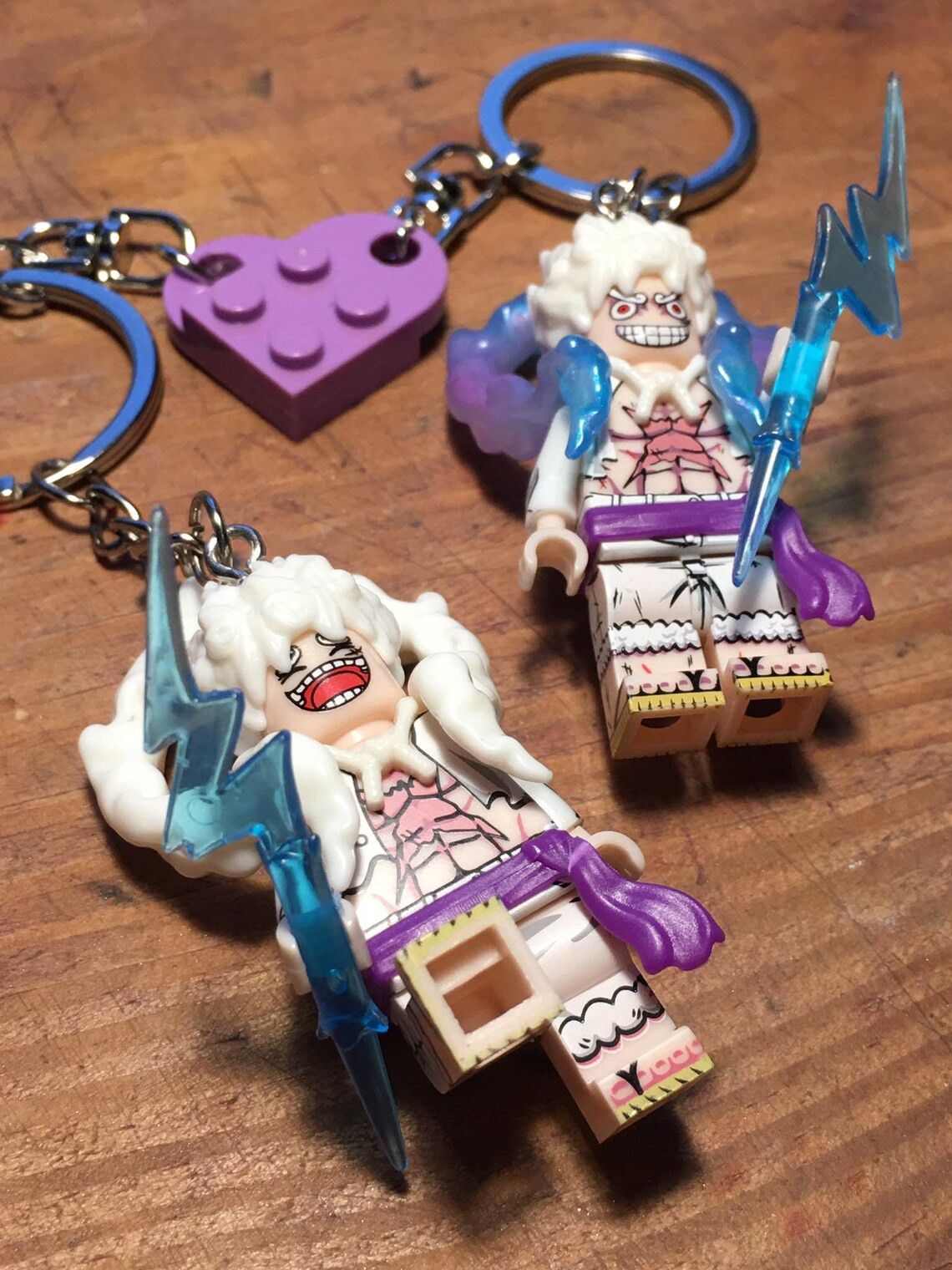 Anime One Piece Luffy Gear 5 Joy Boy anime keychain minifigure Size ONE SIZE - 3 Thumbnail