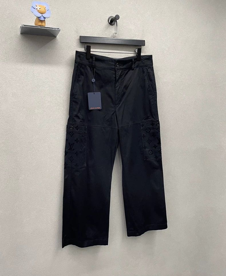 Louis Vuitton Louis Vuitton size US 50 Flocked black trousers Size US 34 / EU 50 - 3 Thumbnail