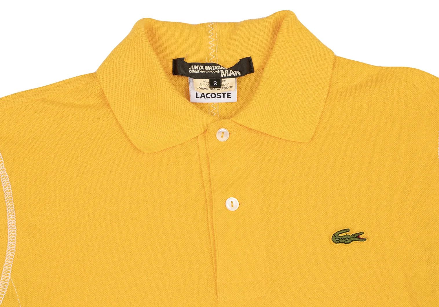 Junya Watanabe Lacoste Product Dyed Pique Polo Shirt Yellow Size S Size US S / EU 44-46 / 1 - 3 Thumbnail