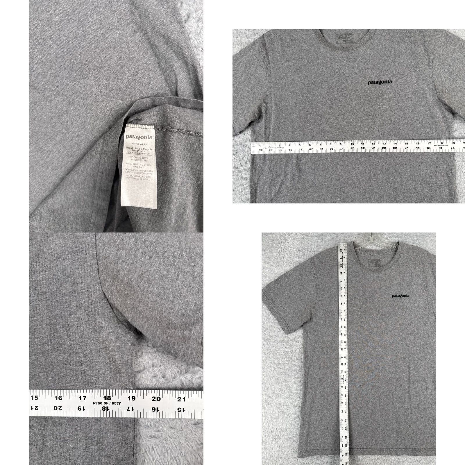 Patagonia Patagonia Shirt Men's Gray Cotton Short Sleeve Crew Neck Logo T-Shirt All Seasons Regular Fit Vintage No Size US M / EU 48-50 / 2 - 8 Thumbnail