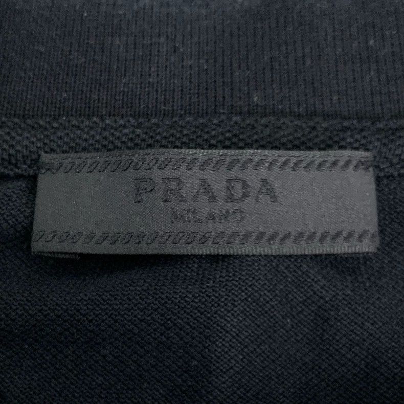 Prada Prada Logo striped trim lapel black short-sleeved Polo shir Size US XL / EU 56 / 4 - 6 Thumbnail