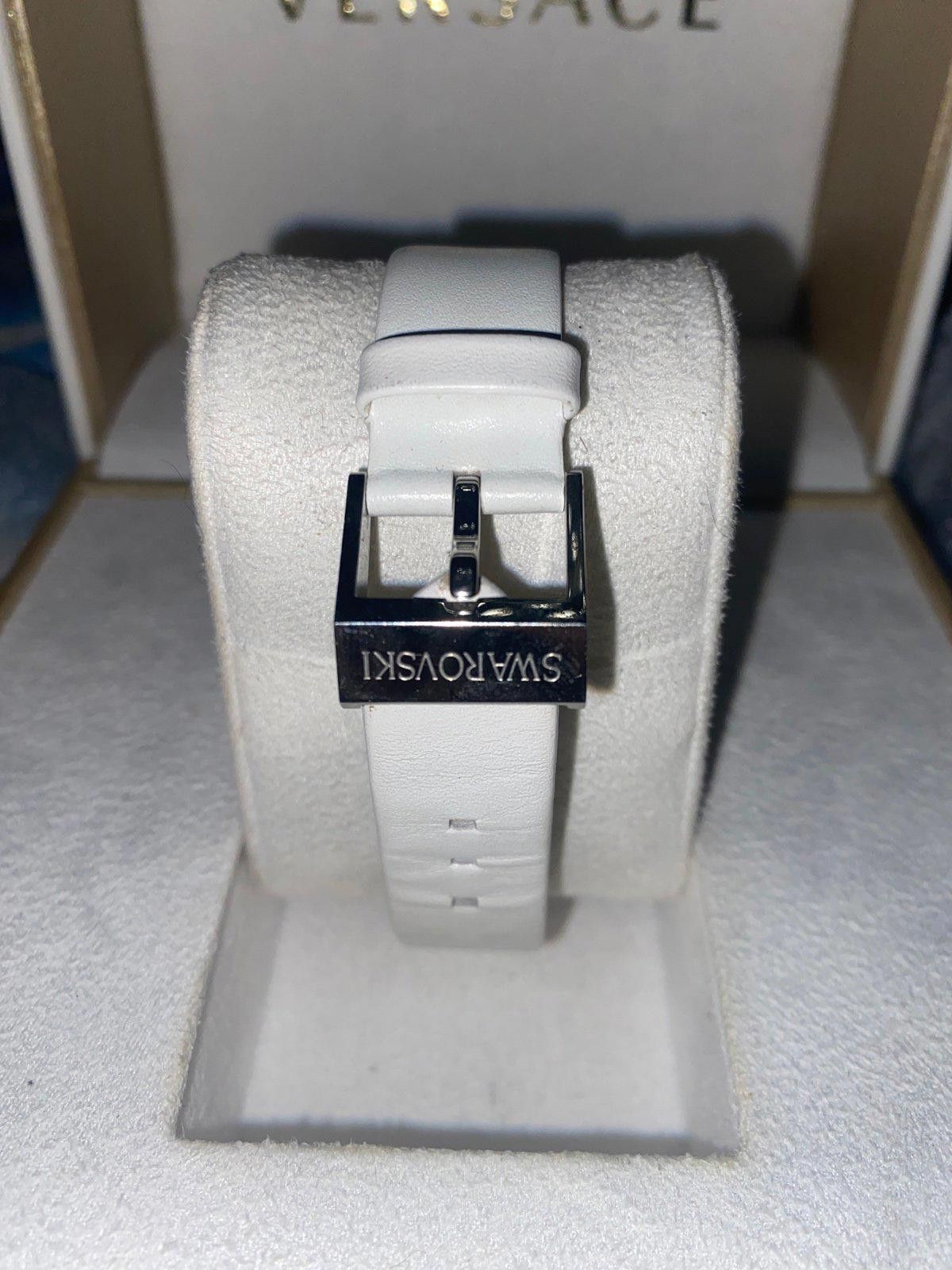 Swarovski Swarovski Women's Lovely Crystals White Leather Quartz Watch Size ONE SIZE - 3 Thumbnail