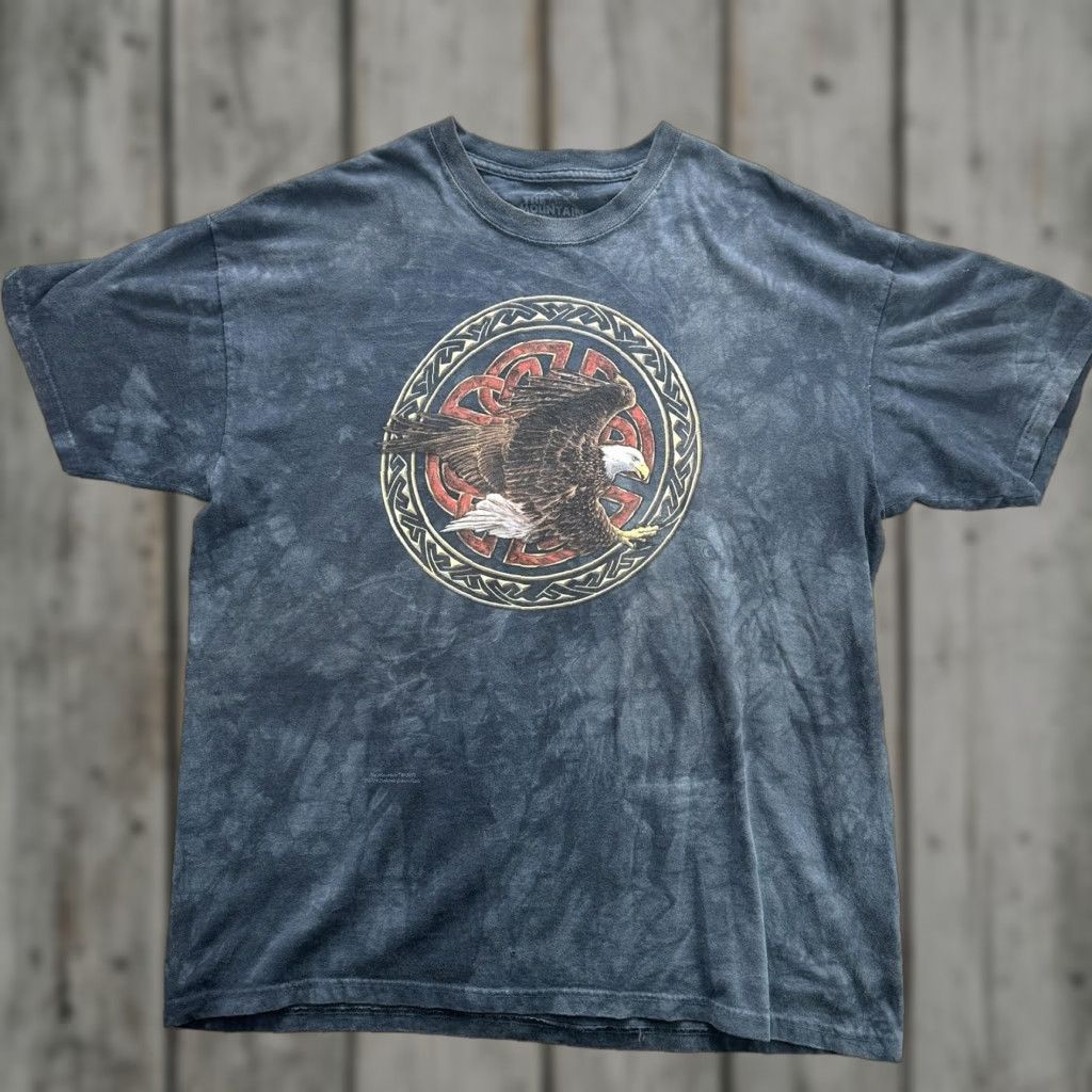 The Mountain VINTAGE The Mountain Shirt Mens XL Blue Bald Eagle Graphic Tie Dye USA Made 2009 Size US XL / EU 56 / 4 - 1 Thumbnail