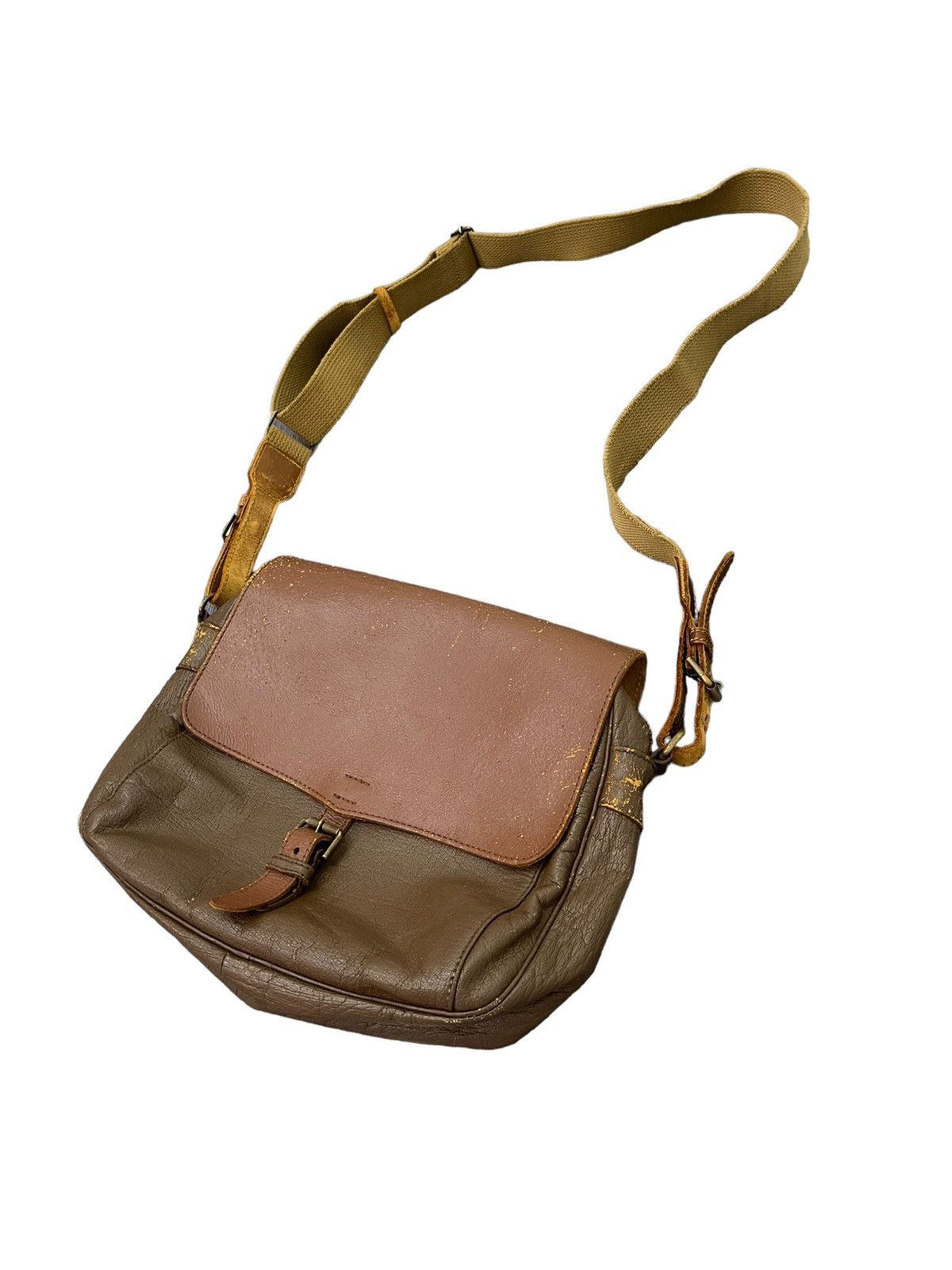 Japanese Brand Leather Hunting Bag Vtg Lfoncel Paris Patina Size ONE SIZE - 6 Thumbnail