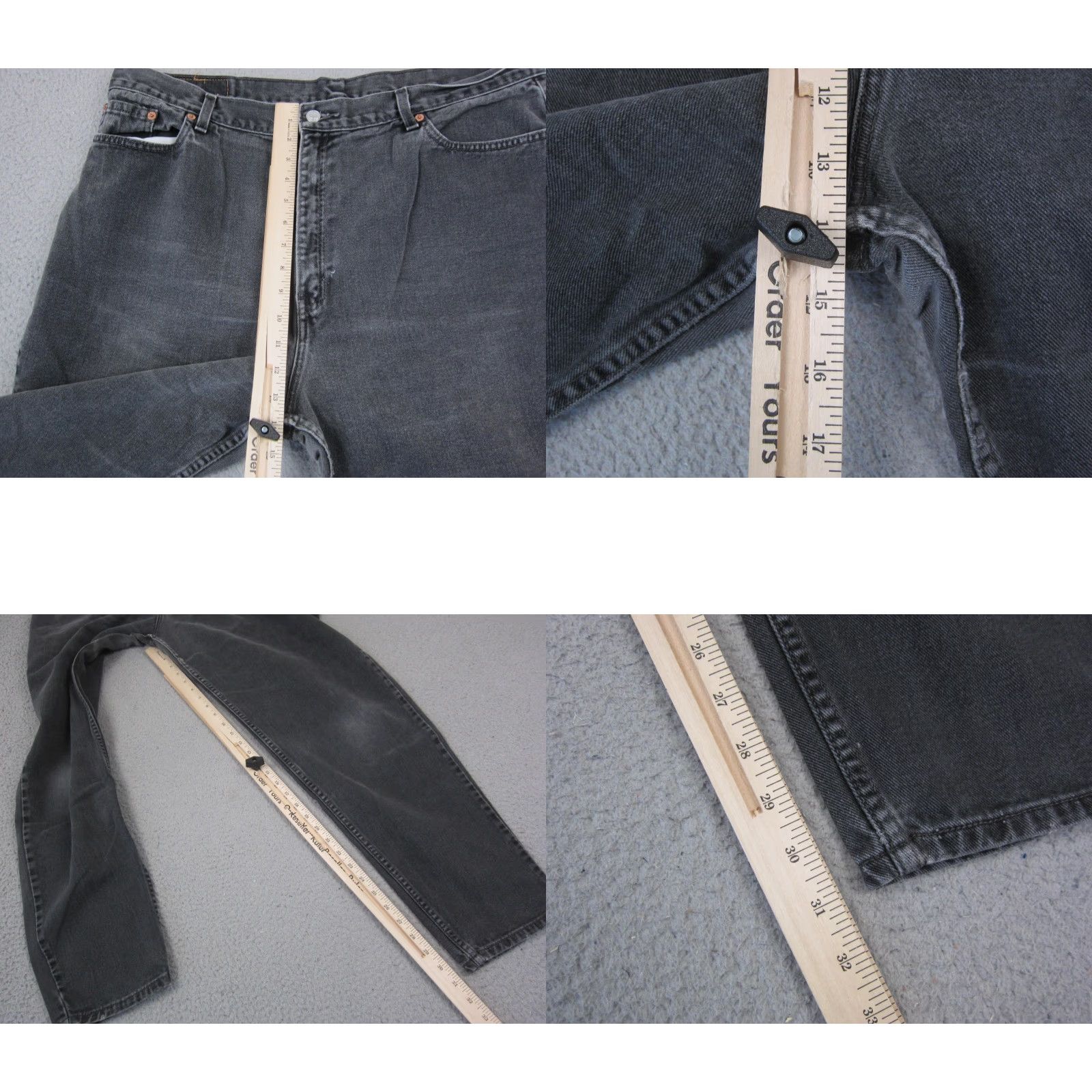 Levi's VINTAGE Levi's 550 Jeans Womens 40 x 31 Black Tapered Relaxed Denim 90s Mens? Size 27" / US 4 / IT 40 - 10 Thumbnail