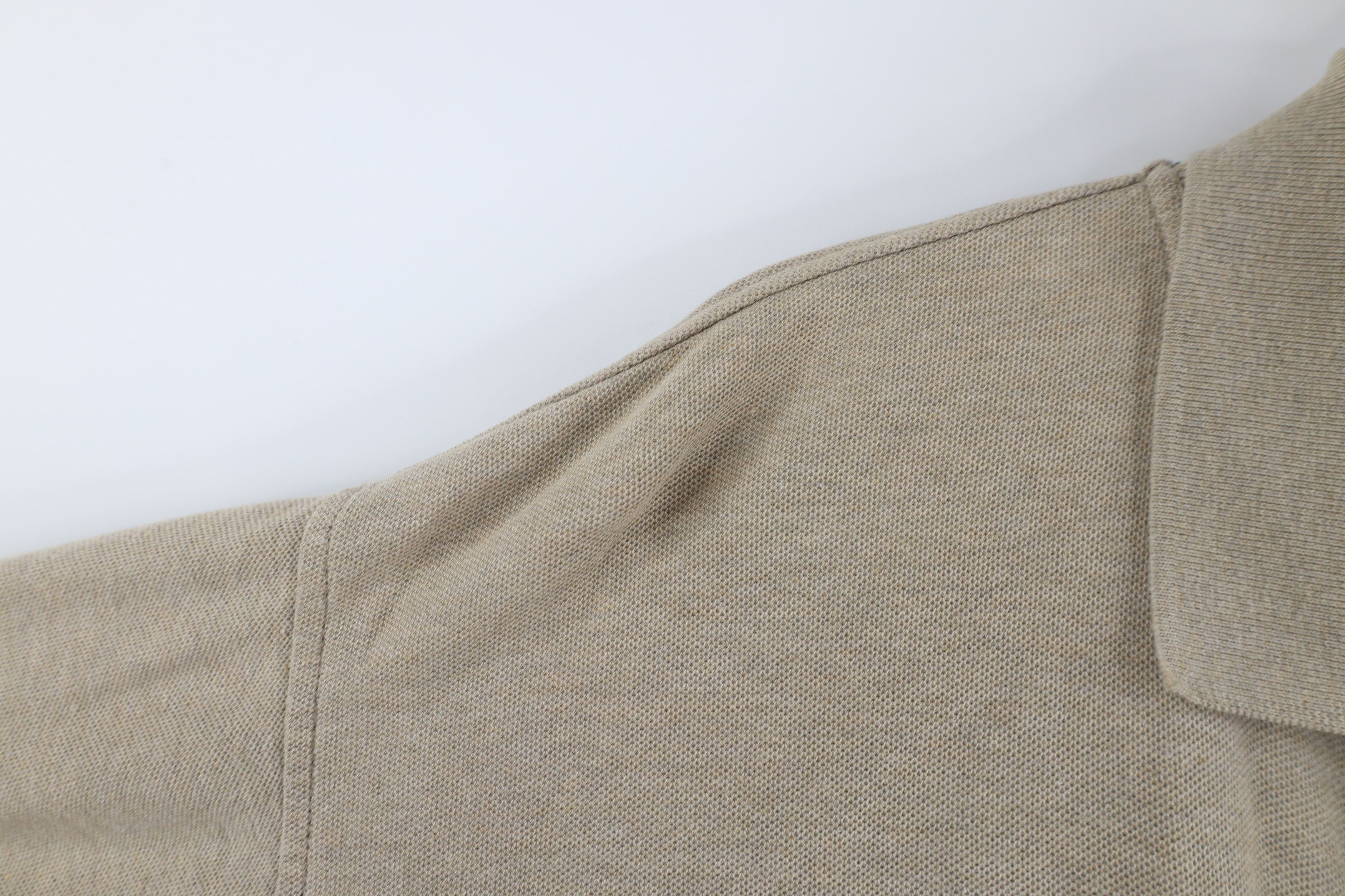 Vintage Vintage 90s Streetwear Blank Pique Cotton Polo Shirt Beige Size US XL / EU 56 / 4 - 4 Thumbnail