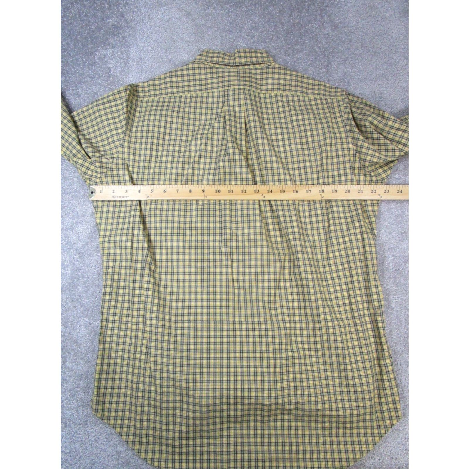 Ralph Lauren Ralph Lauren Shirt Plaid Cotton Button-Up Long Sleeve Adult Medium Yellow Mens Size US M / EU 48-50 / 2 - 6 Thumbnail