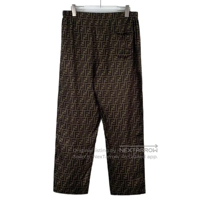 Fendi Fendi 22 Model Dark Brown Double F Monogram Printed Silk-C Size US 30 / EU 46 - 2 Thumbnail