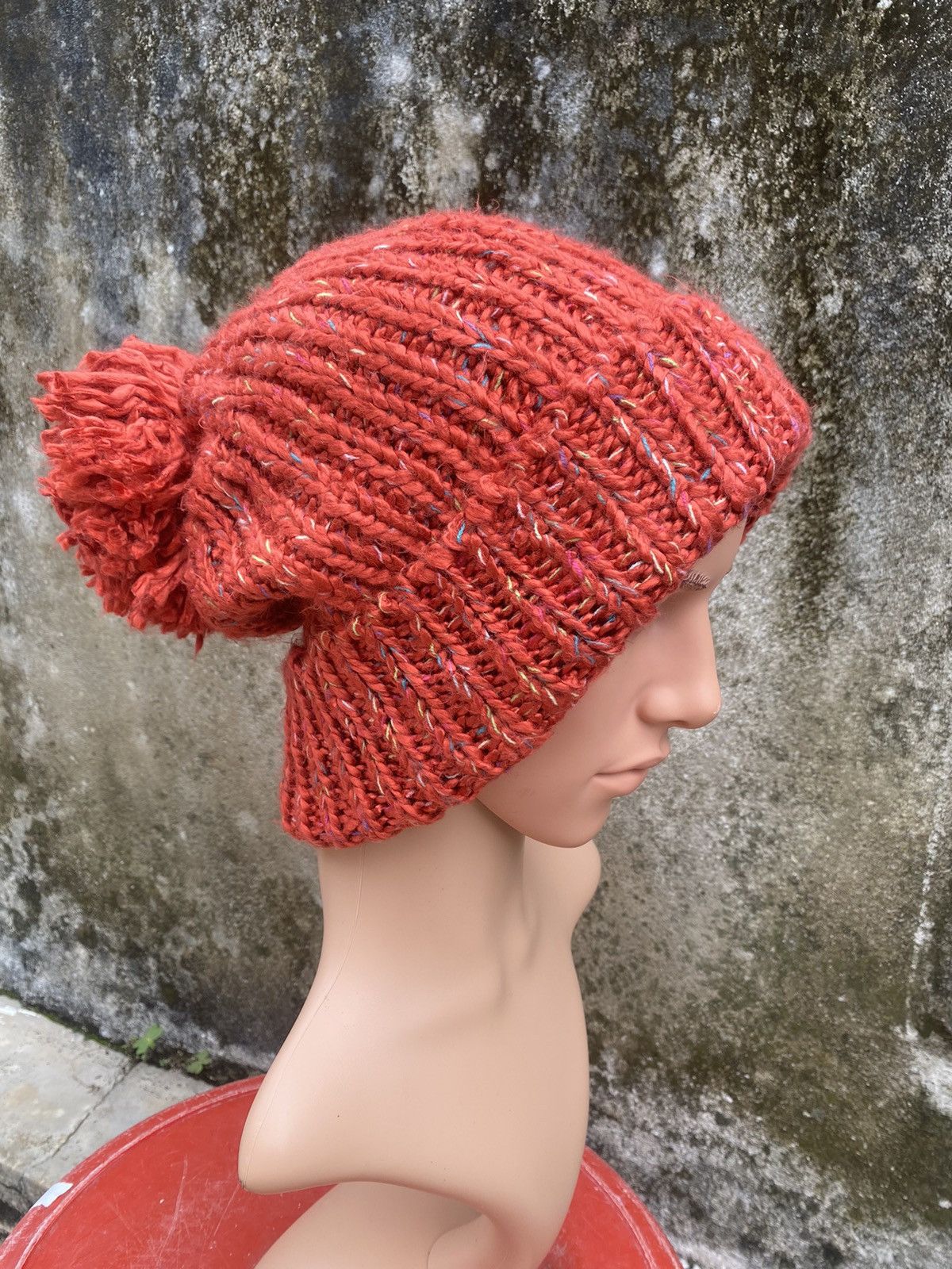 Japanese Brand Amina Knitted Beanie Hat Size ONE SIZE - 2 Thumbnail