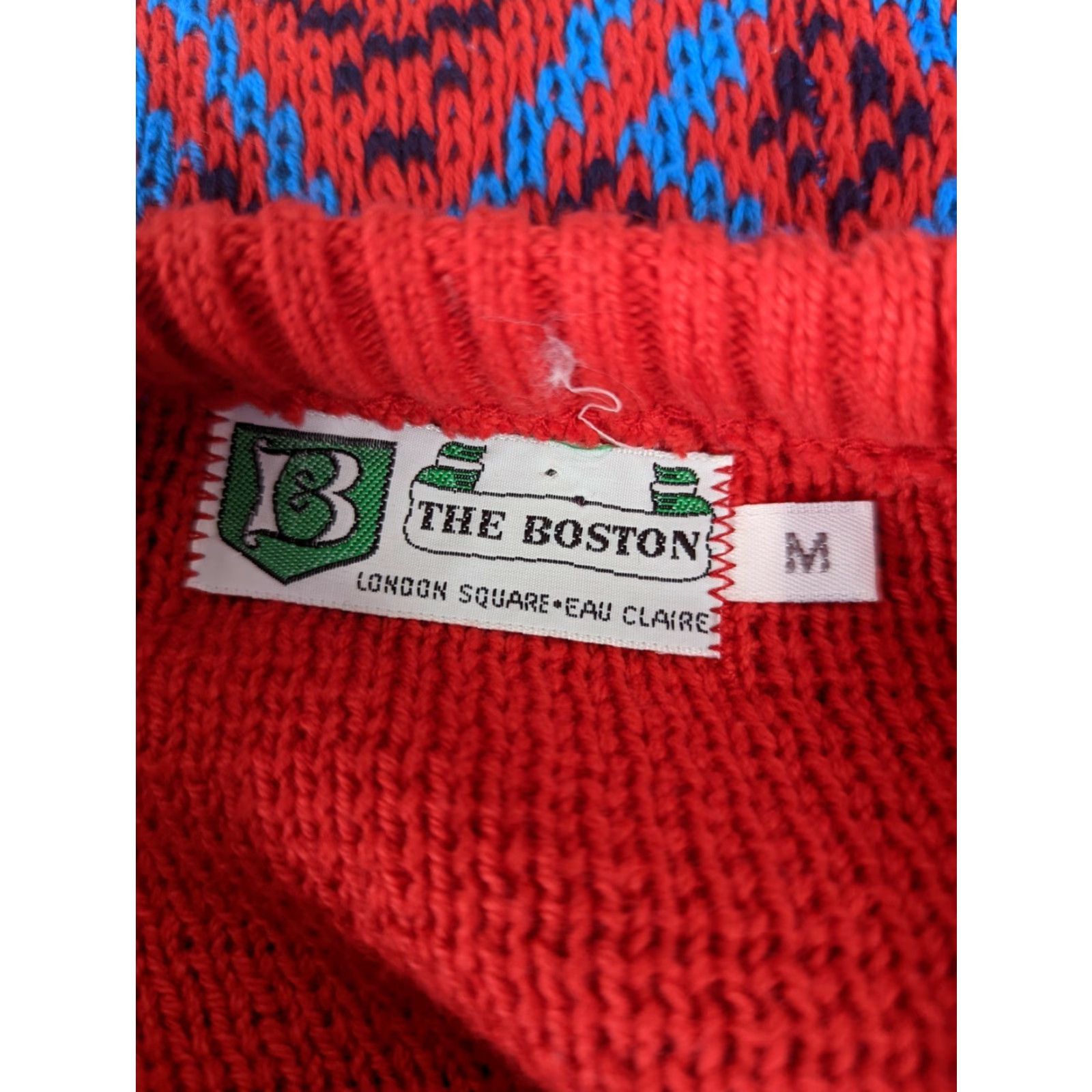 Vintage VINTAGE The Boston Sweater Red Men's Crewneck Pullover Thick Fair Isle Crewneck Christmas 90s Winter Nordic Wool/Cotton Heavyweight Relaxed Size M/S8C Size US M / EU 48-50 / 2 - 4 Thumbnail