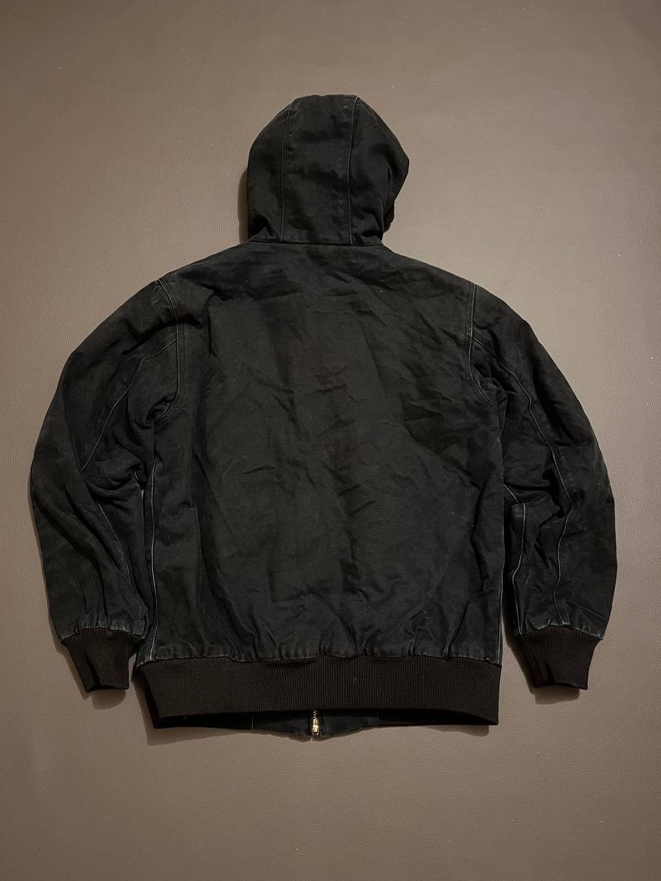 Carhartt × Vintage CRAZY CARHARTT ACTIVE DETROIT SUN FADED BLACK JACKET Size US M / EU 48-50 / 2 - 7 Thumbnail