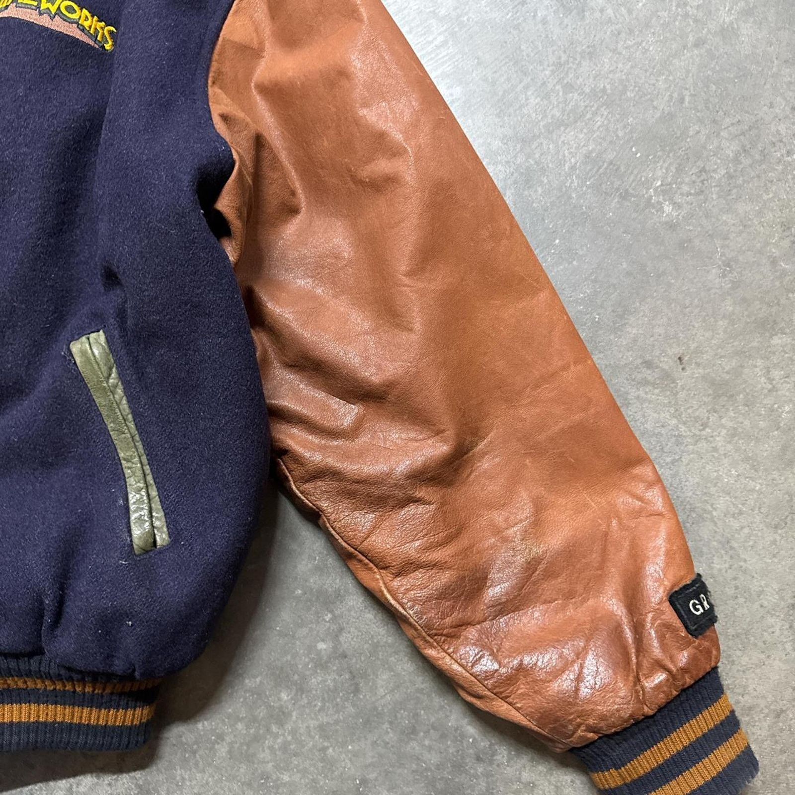 Vintage Vintage 90s Sega Game Works Promo Varsity Leather Jacket Size US L / EU 52-54 / 3 - 6 Thumbnail