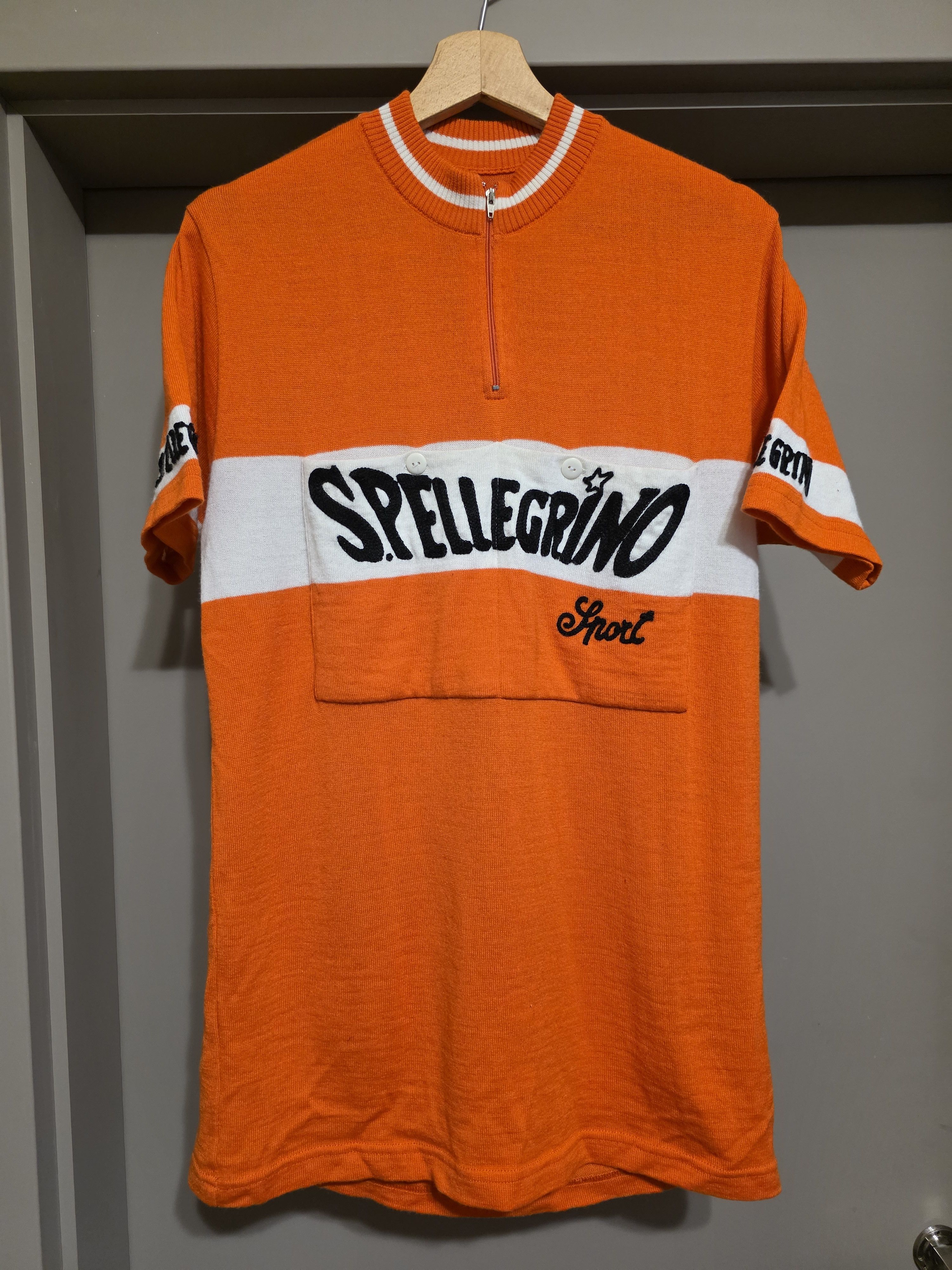 Vintage SAN PELLEGRINO 1960 MAILLOT RÉTRO wool cycle perfect ccondit Size US L / EU 52-54 / 3 - 2 Thumbnail