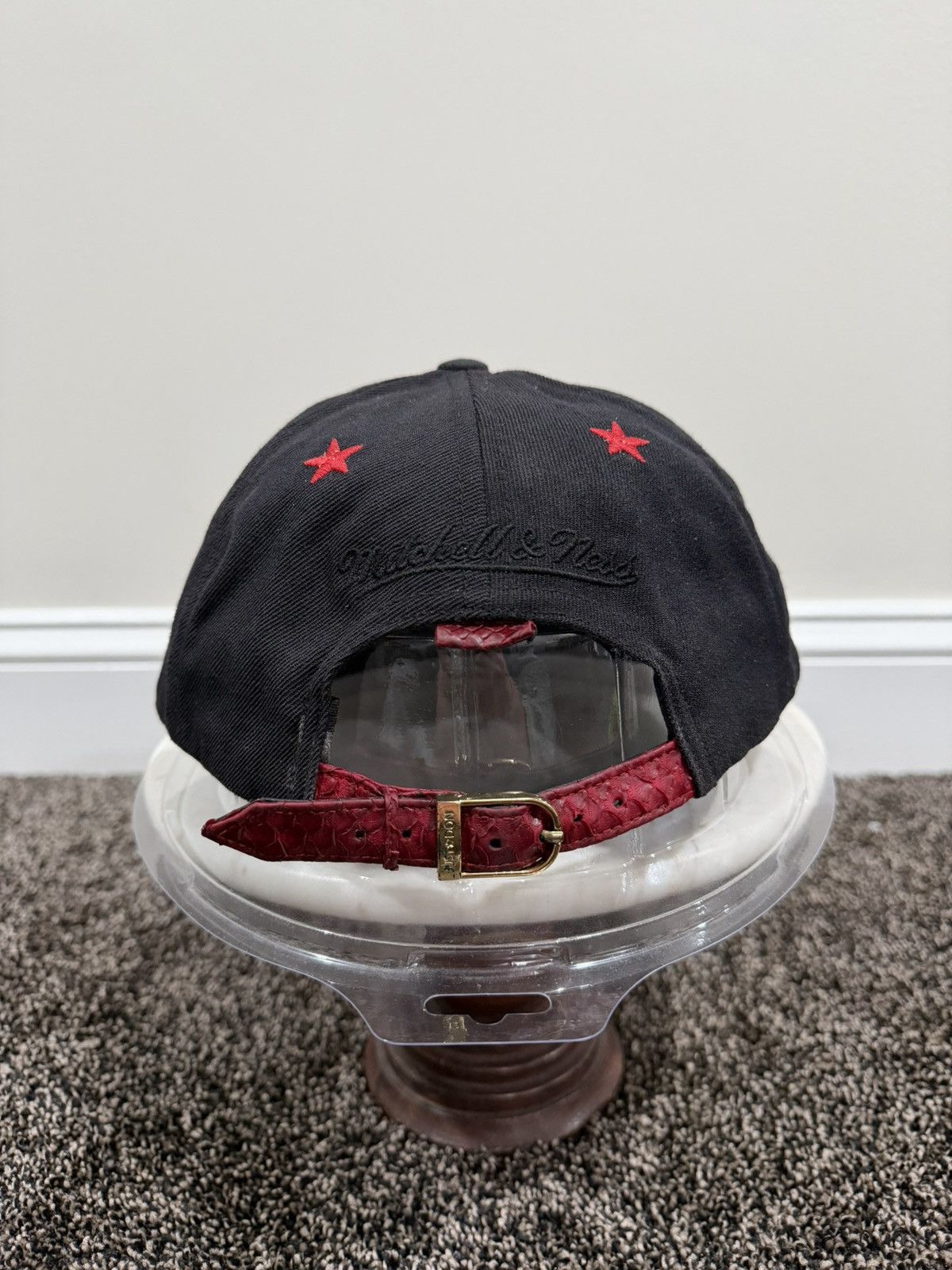 Just Don Just Don x Mitchell & Ness RSVP Black Blank Red Stars Hat Size ONE SIZE - 5 Thumbnail