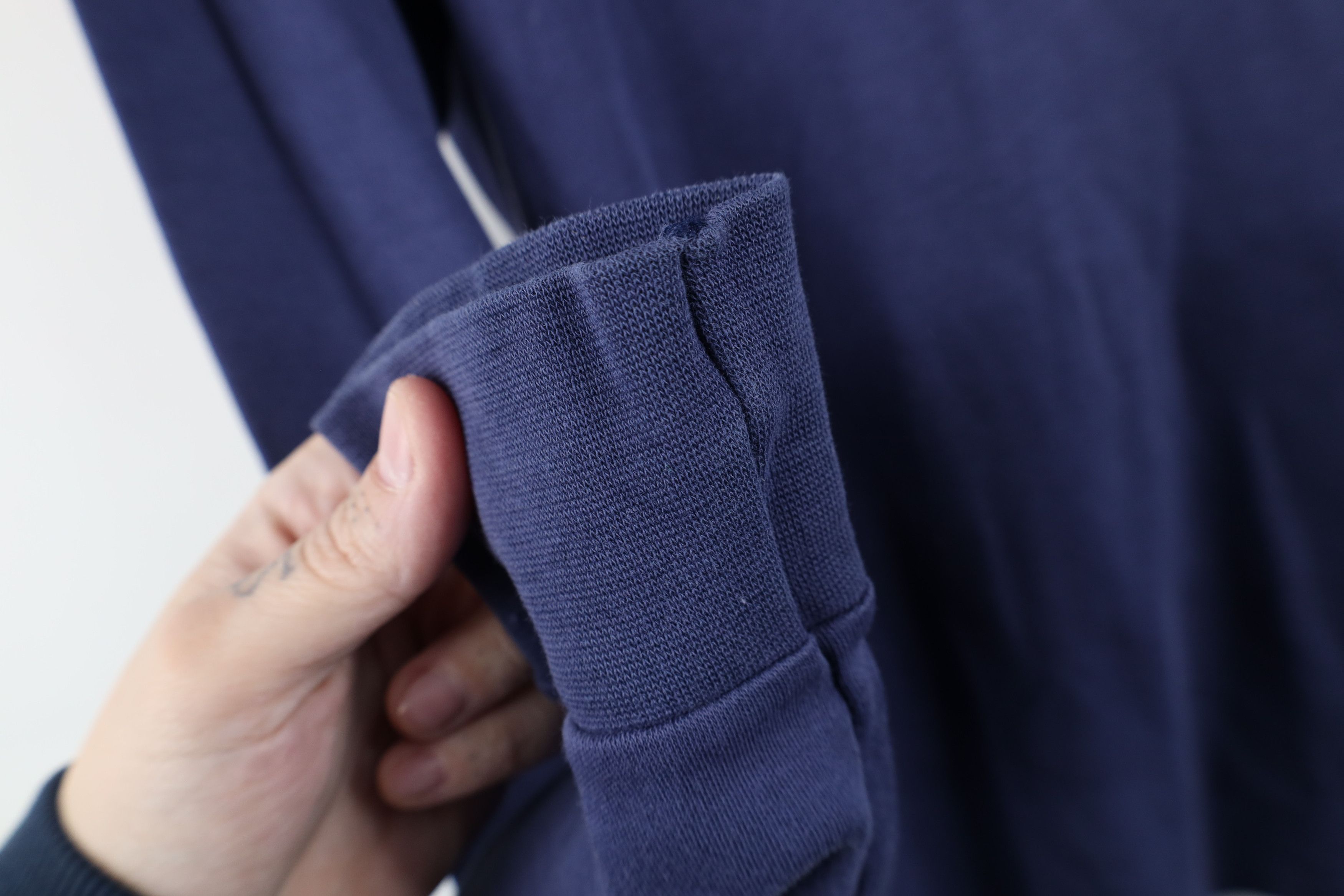 Vintage Vintage 90s Streetwear Turtleneck T-Shirt Blue Cotton USA Size US L / EU 52-54 / 3 - 5 Thumbnail