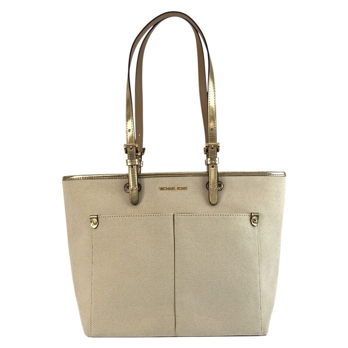Michael Kors Michael Kors Michael Kors Jet Set Travel Canvas 2way Bag Canvas Shoulder Bag 35S4GTVT6C DUTY FREE for USA Size ONE SIZE - 1 Thumbnail