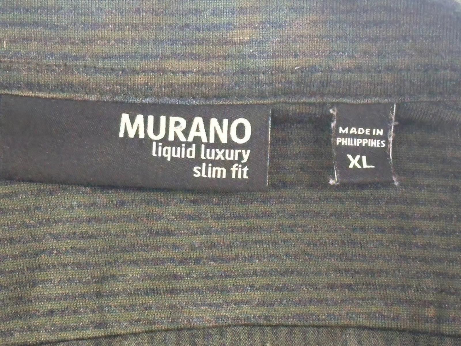 Murano Murano Men's XL Green Slim Fit Liquid Luxury Dress Shirt Size 44R - 8 Thumbnail