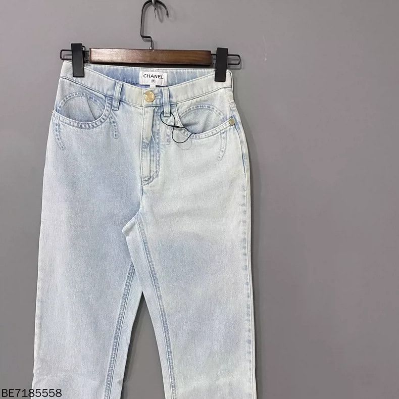 Chanel Chanel Light blue washed old jeans 2505-Nextarrow Size 42" / US 20 - 3 Thumbnail