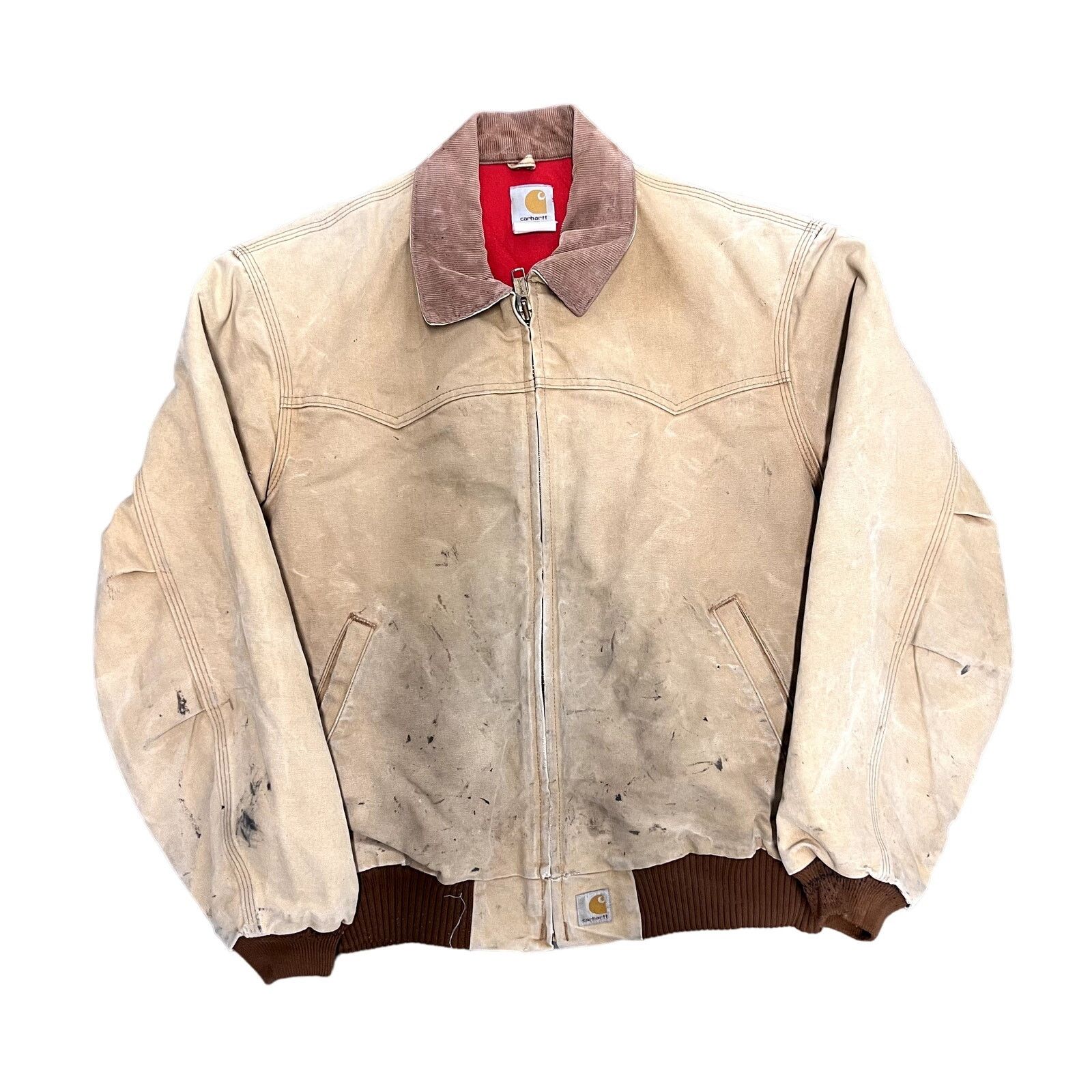 Carhartt Vintage Carhartt Santa Fe Quilted Lined Faded Brown Jacket Size US L / EU 52-54 / 3 - 1 Thumbnail