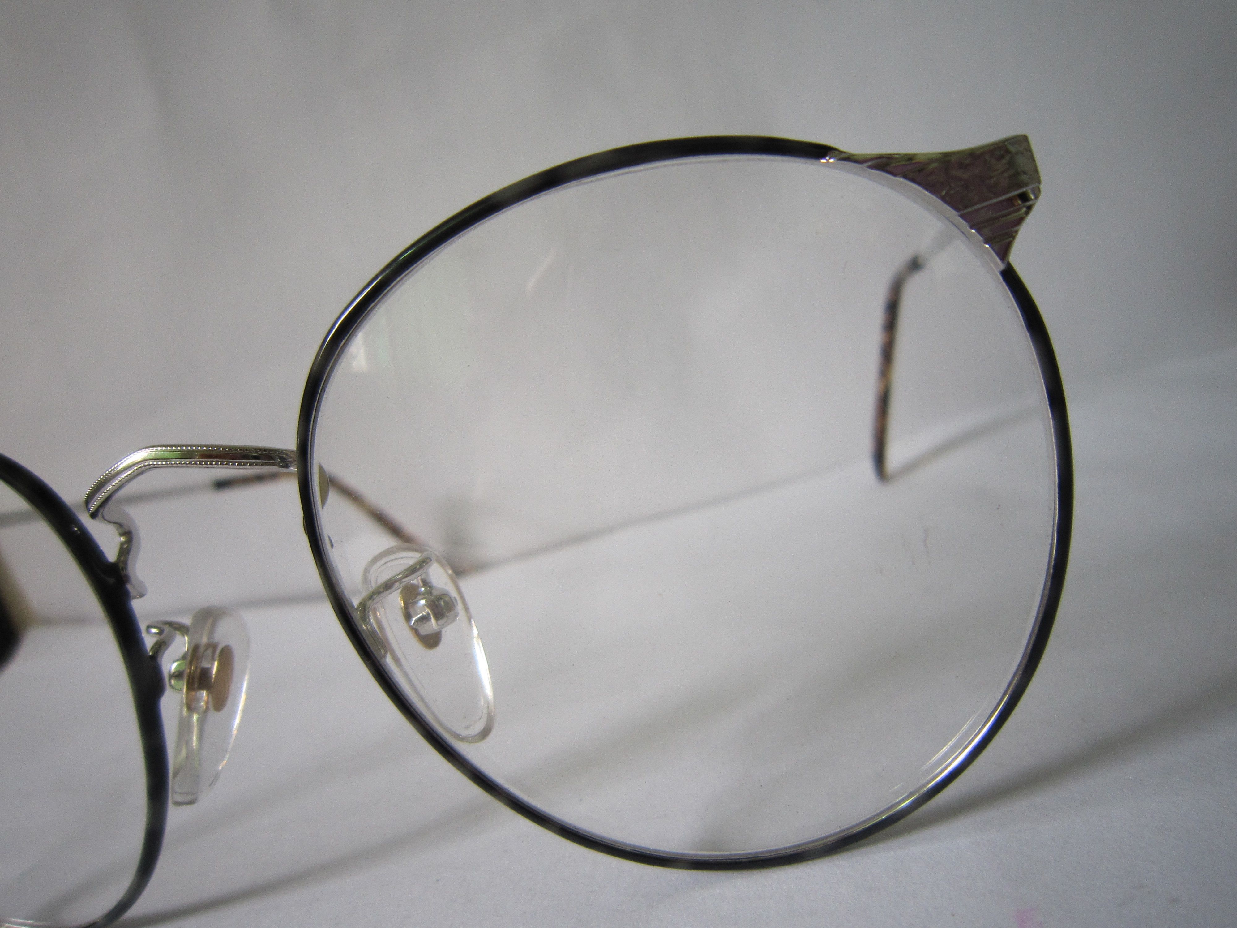 Vintage Vintage 80s TURA Silver Round Eyeglasses Frame Japan Size ONE SIZE - 3 Thumbnail