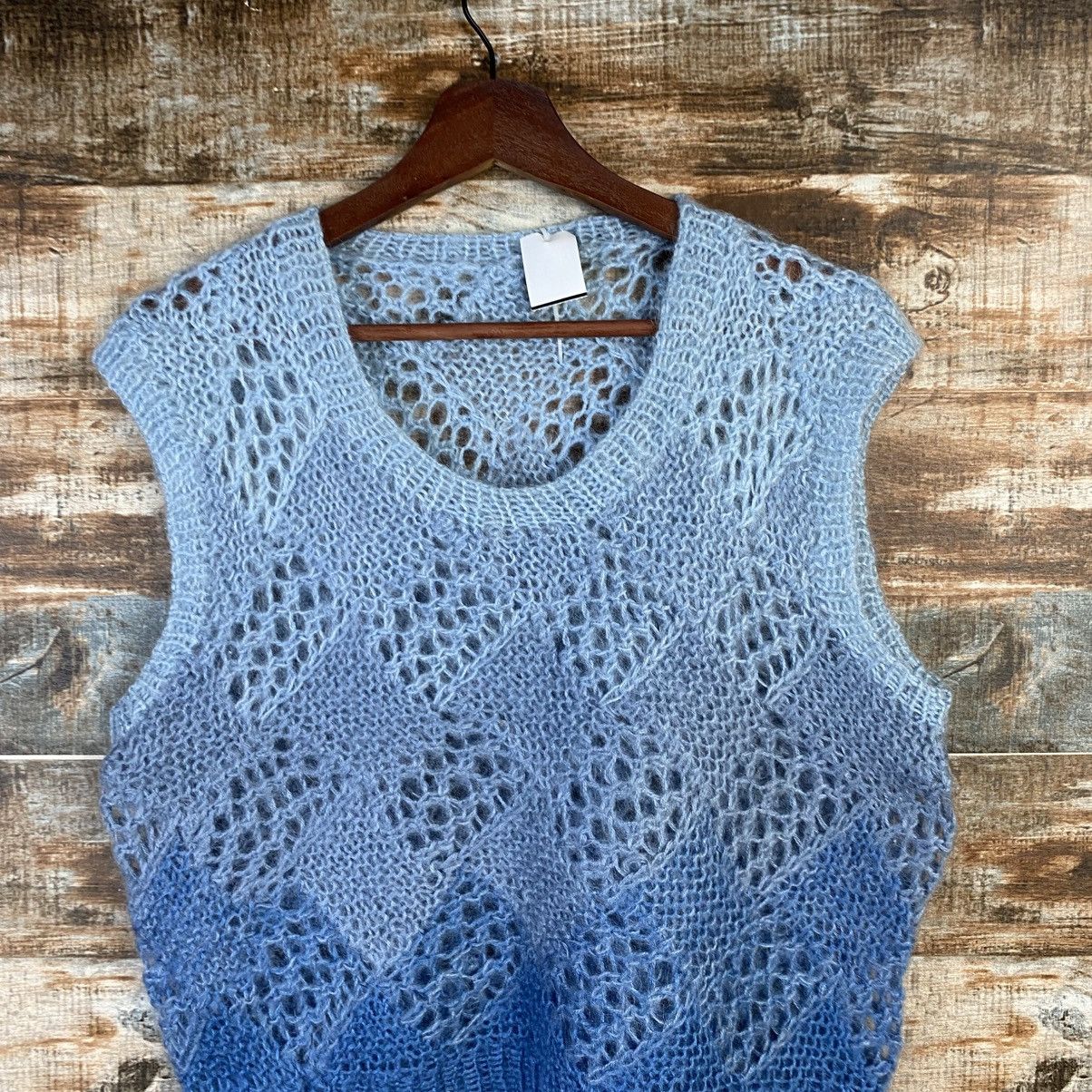 Japanese Brand DL Japanese Brand Blue Crochet meshnet Knitwear #C1196 Size S / US 4 / IT 40 - 2 Thumbnail