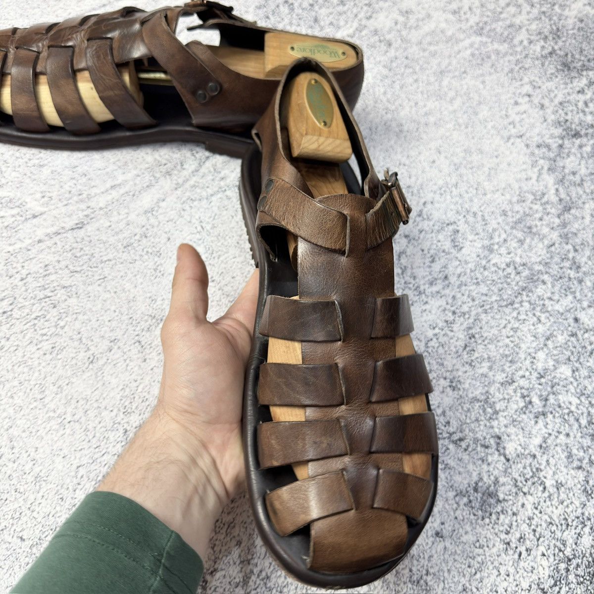 Designer × Handmade Zeha Berlin 812 Mens Sandals size 44 US11 UK10 29cm Size US 11 / EU 44 - 8 Thumbnail