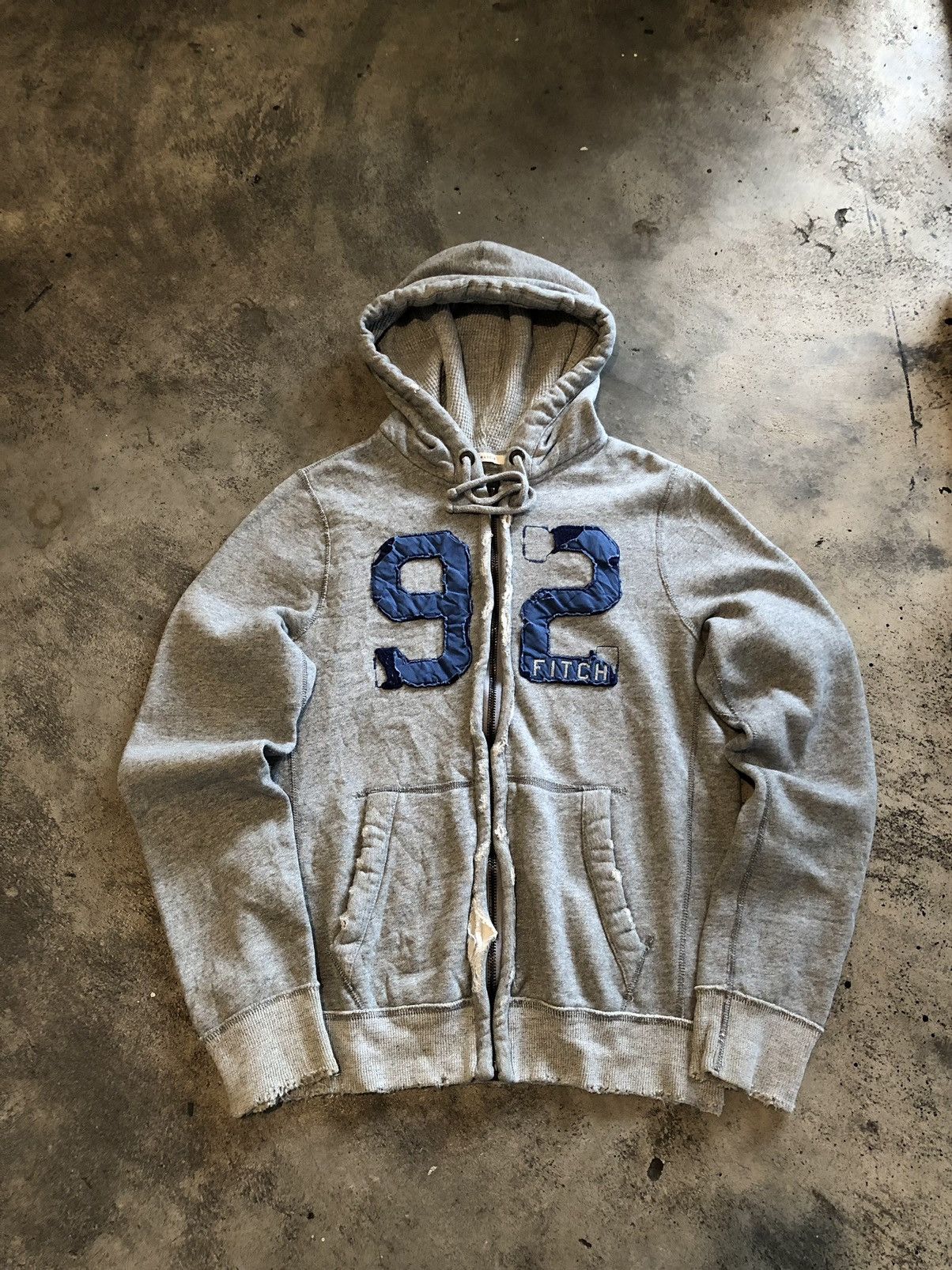 If Six Was Nine JAPANESE ABERCROMBIE & FITCH DISTRESSED ZIP HOODIE LGB STYLE Size US XL / EU 56 / 4 - 1 Thumbnail