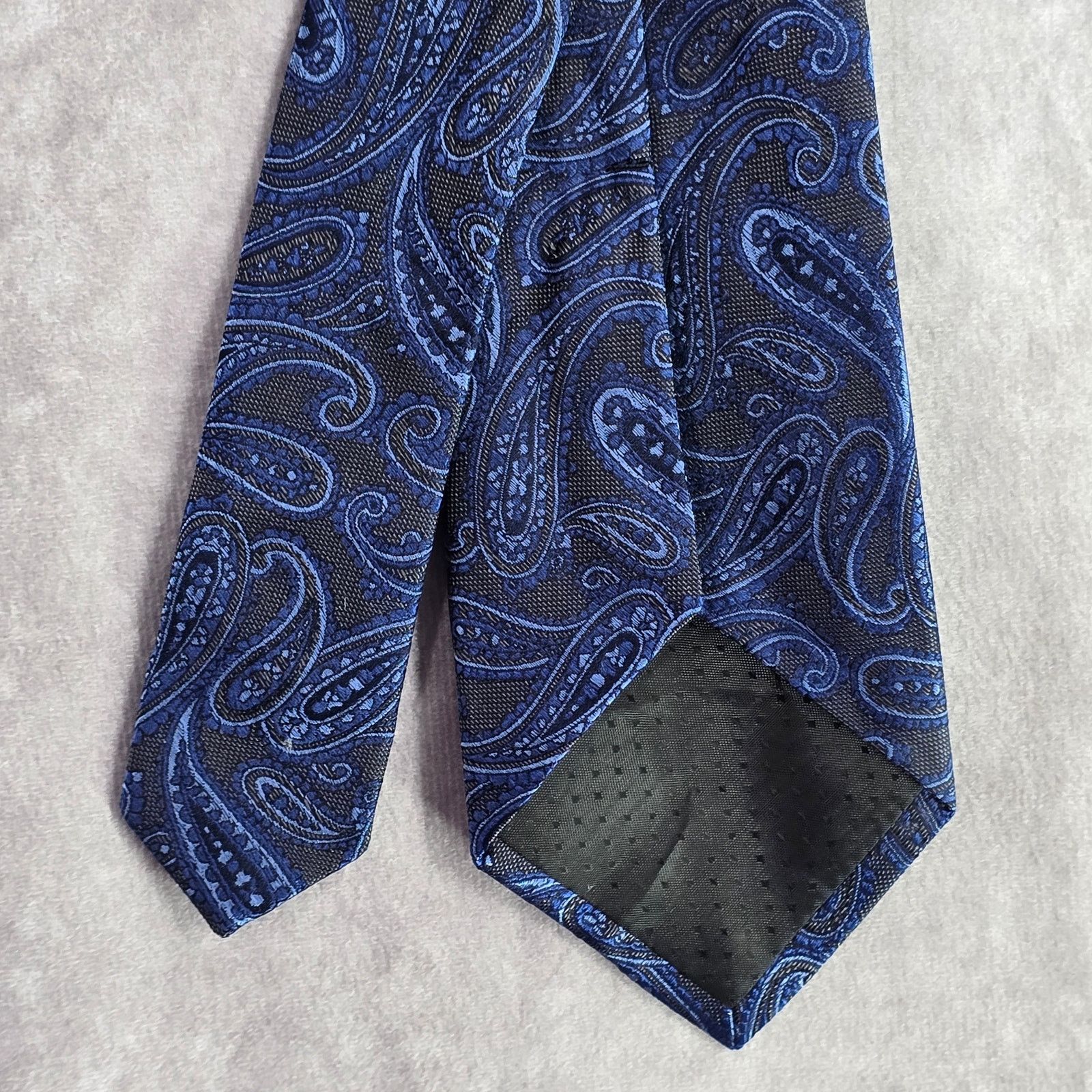 Other Pronto Como Blue Paisley Floral 100% Silk Men's Neck Tie Size 30 - 6 Thumbnail