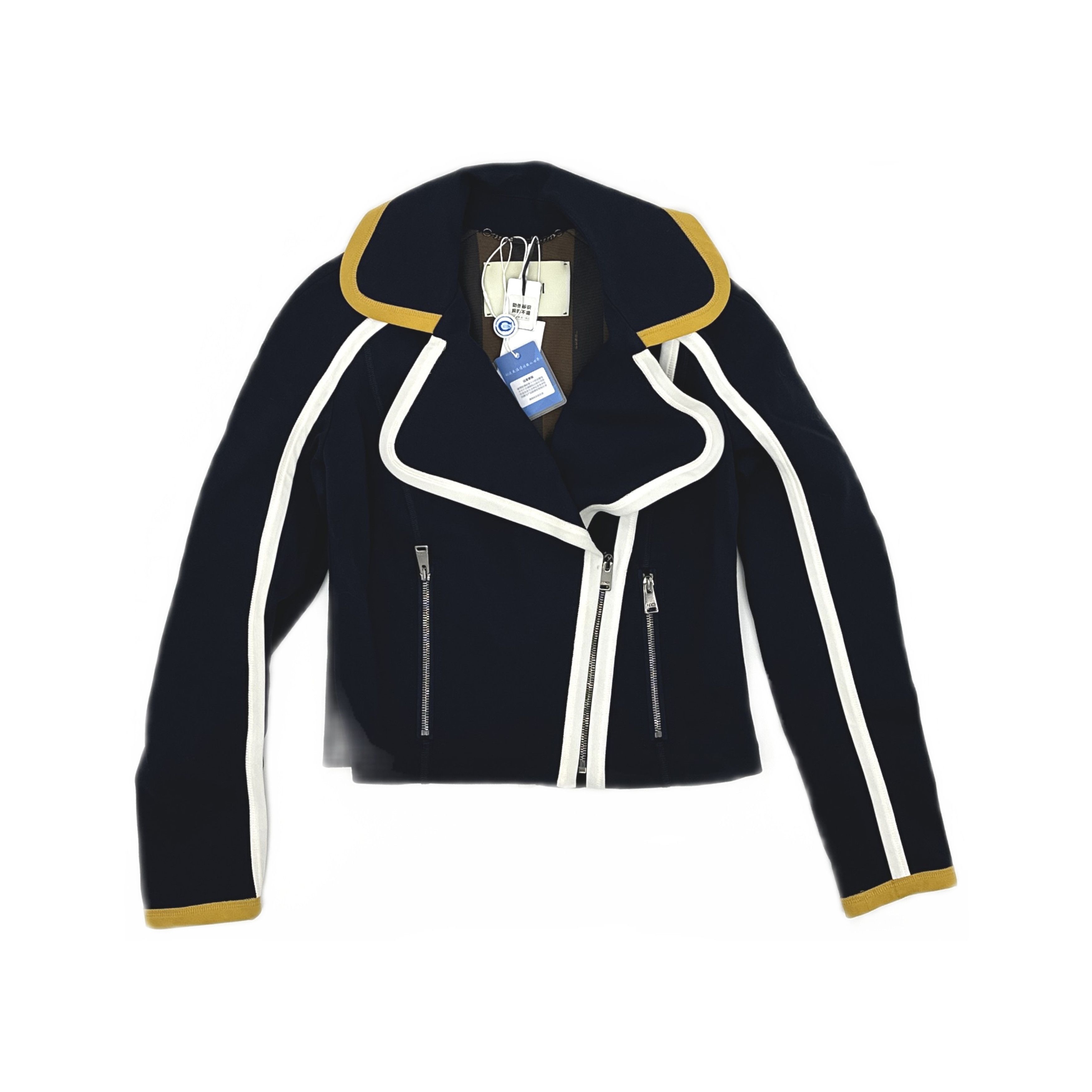 Fendi Fendi Navy Trimmed Jacket Size 40 Size S / US 4 / IT 40 - 1 Thumbnail