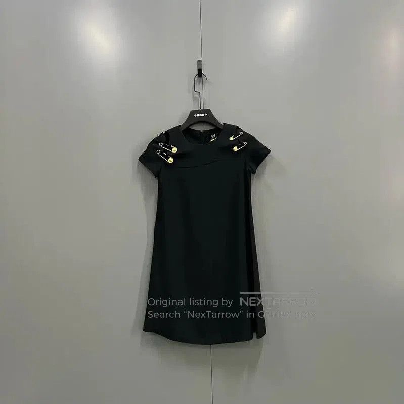 Versace Versace Summer Black Cotton Short Dress . Size XXS / US 00 / IT 34 - 1 Thumbnail
