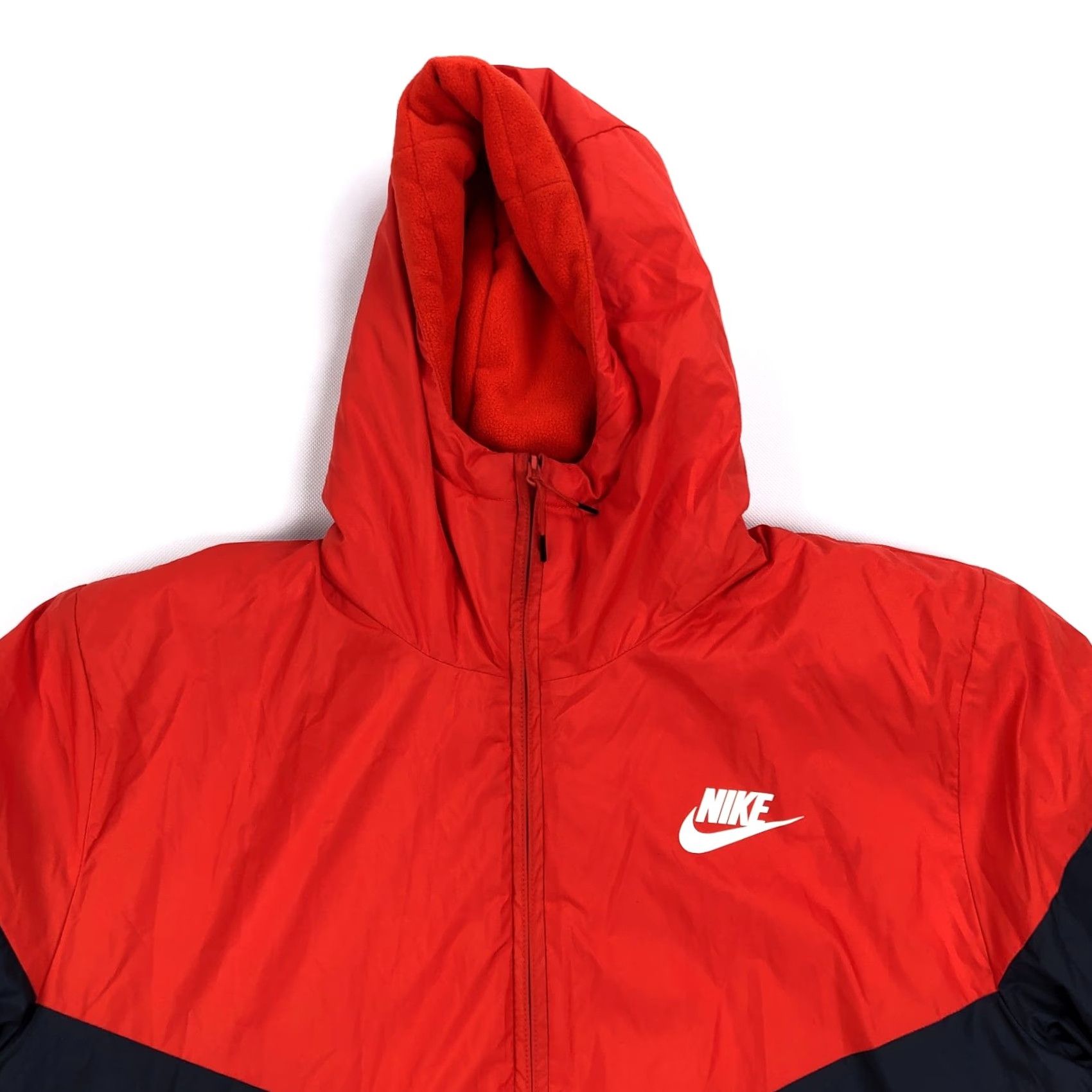 Nike Nike Puffer Jacket Men 2XL Synthetic Fill Windbreaker Orange Navy Solid Zip Jacket Regular Length Winter Sportswear Size US XXL / EU 58 / 5 - 2 Thumbnail