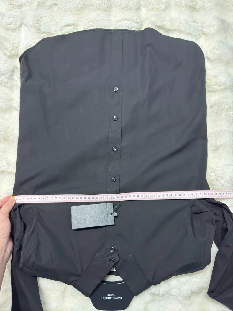 Saint Laurent Paris Saint Laurent Black Long Sleeve Shirt-2505 Size US M / EU 48-50 / 2 - 6 Thumbnail