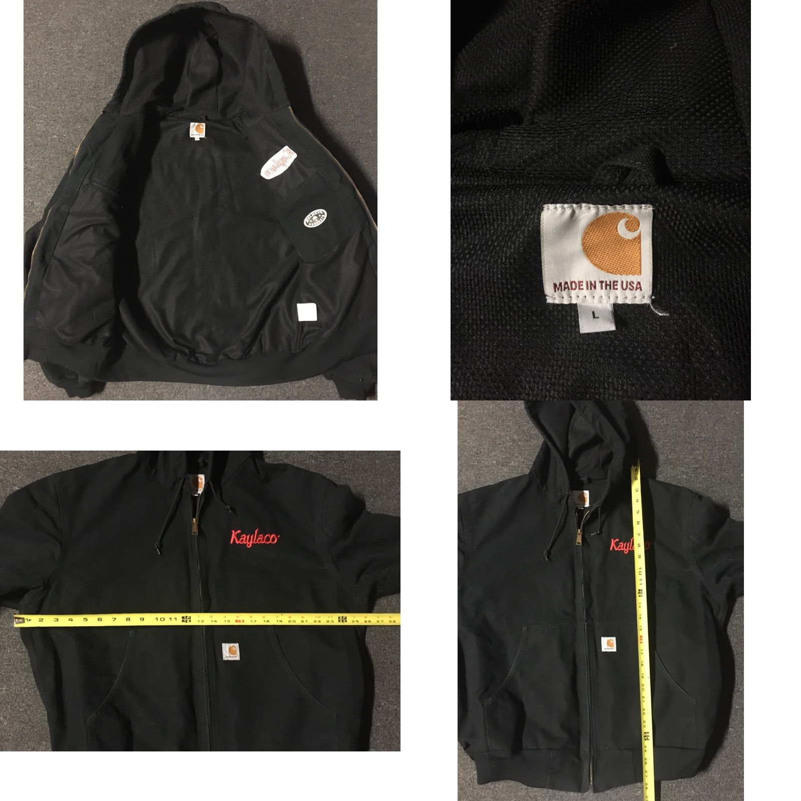 Carhartt Vtg Carhartt Hooded Jacket XL USA Black Carhartt J131 90s 80s Biker Motorcycle Trucker Grunge Vintage Men Jacket Hooded Canvas USA Made Size US XL / EU 56 / 4 - 8 Thumbnail