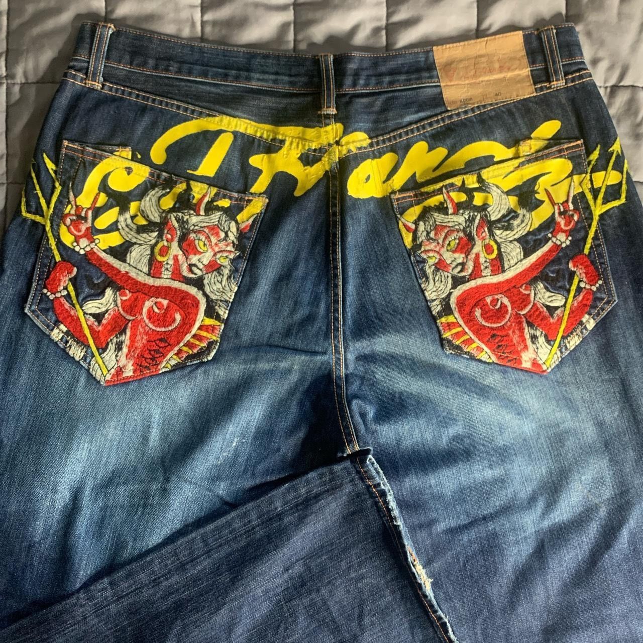Ed Hardy × Vintage Ed Hardy jeans/ Waist 40/Length 34 Size US 34 / EU 50 - 1 Thumbnail