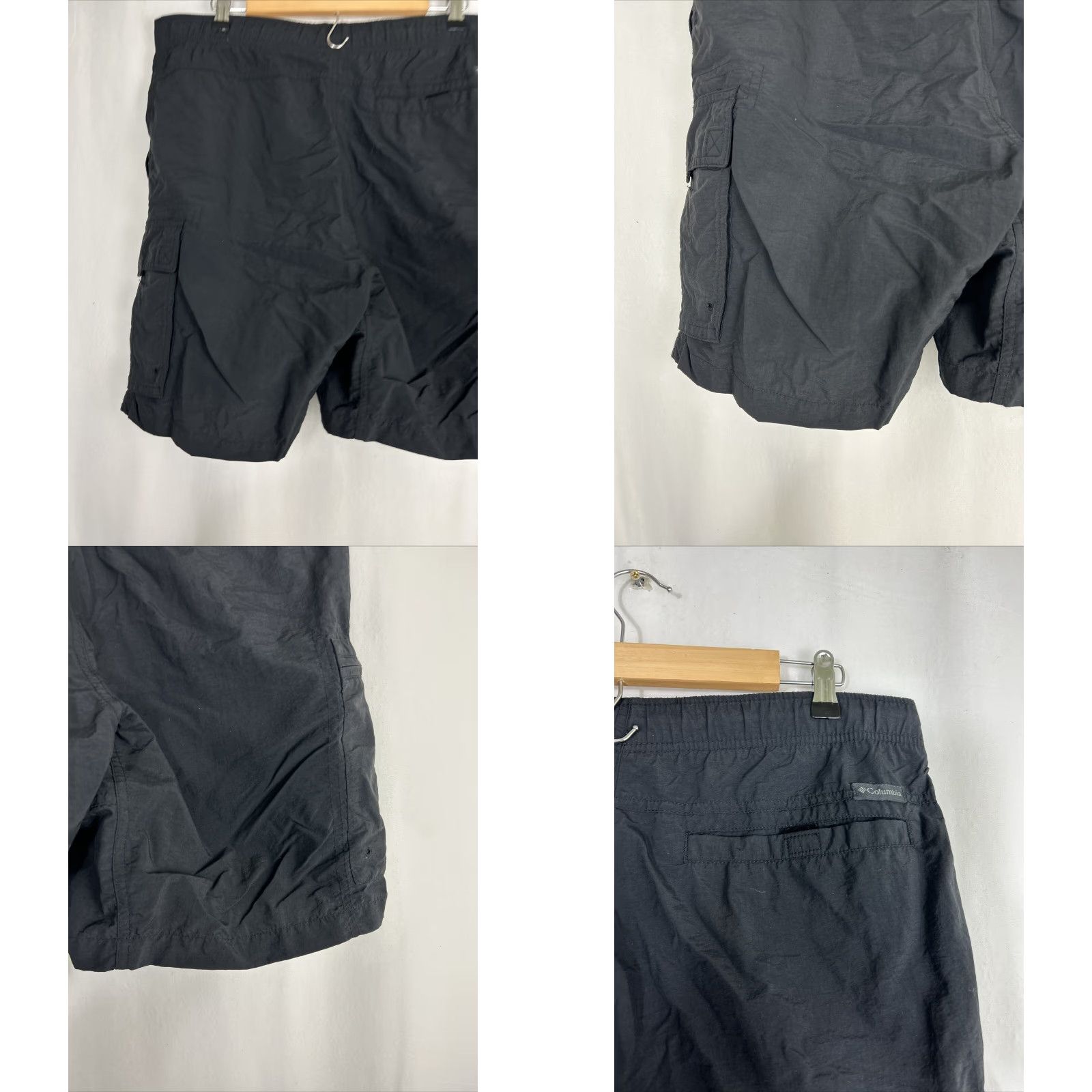 Vintage Columbia Mens Cargo Shorts Black 38x8 Nylon Blend Missing Drawstring Hiking Outdoor Mens Regular Cargo Short Black 38 Navy? Size US 38 / EU 54 - 8 Thumbnail