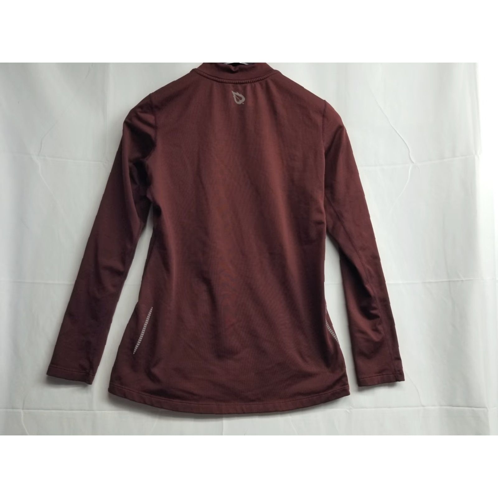 Vintage Baleaf Running Shirt Women's Size Medium Long Sleeve Mock Neck Thermal Fleece Pullover Burgundy Sports Activewear Easy Care Machine Washable Size M / US 6-8 / IT 42-44 - 2 Thumbnail