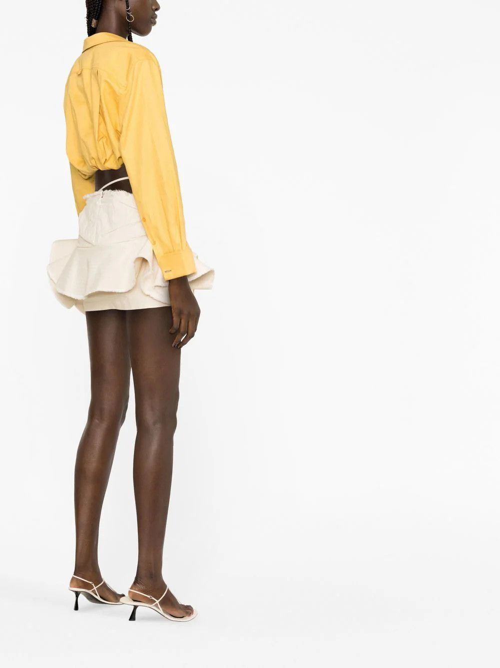 Jacquemus o1mle0824 La Chemise Machou Shirt in Yellow Size M / US 6-8 / IT 42-44 - 3 Thumbnail