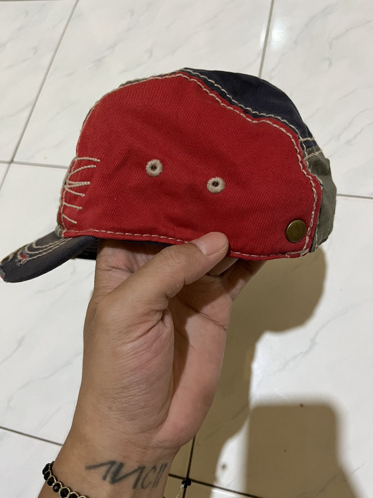 True Religion 🔥 Very Rare!!! Vintage 5 Panel True Religion Distressed Hats Size ONE SIZE - 5 Thumbnail