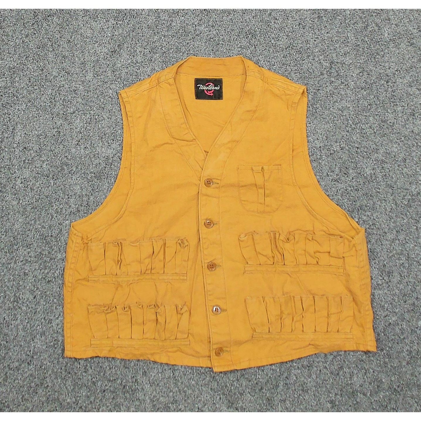 Vintage Vintage Westerners Mustard Canvas Hunting Vest M Size US M / EU 48-50 / 2 - 2 Thumbnail