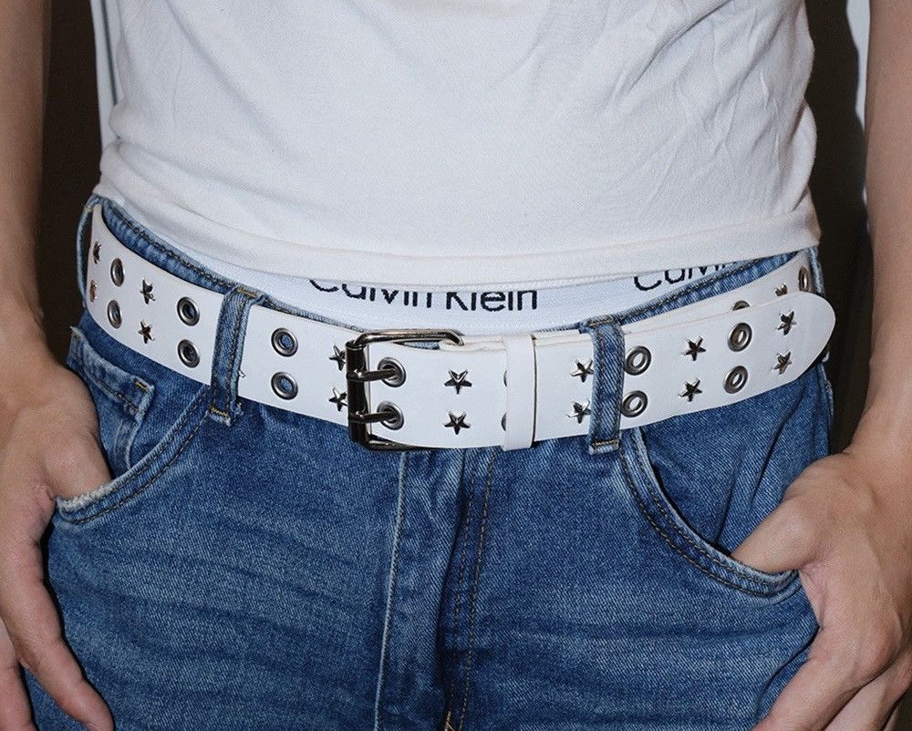 Japanese Brand × Vintage Outdoor y2k punk star studded double rivet belt Size ONE SIZE - 2 Thumbnail