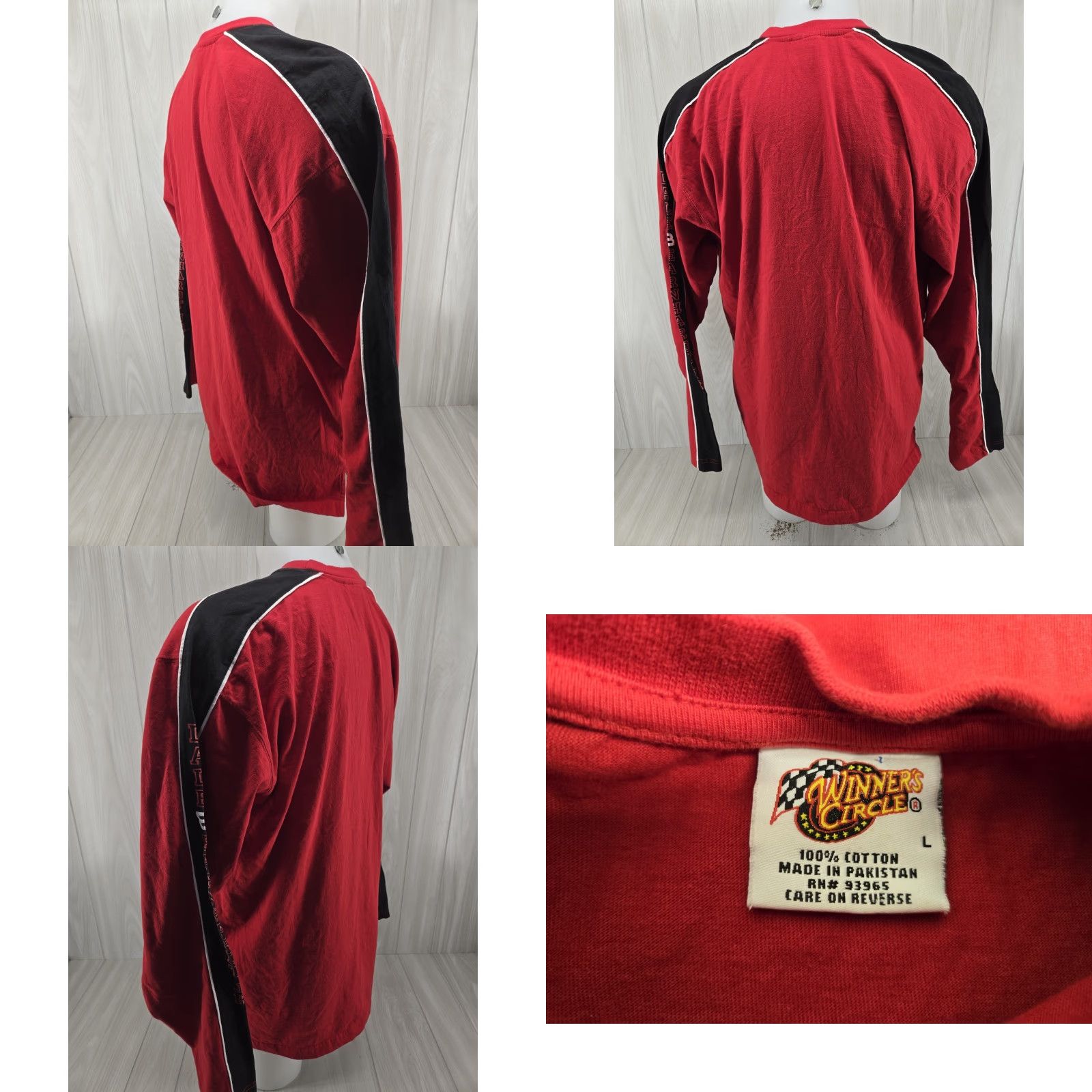 Vintage VINTAGE Winners Circle Shirt Mens Large Red #8 Dale Earnhardt Jr Long Sleeve Size US L / EU 52-54 / 3 - 8 Thumbnail