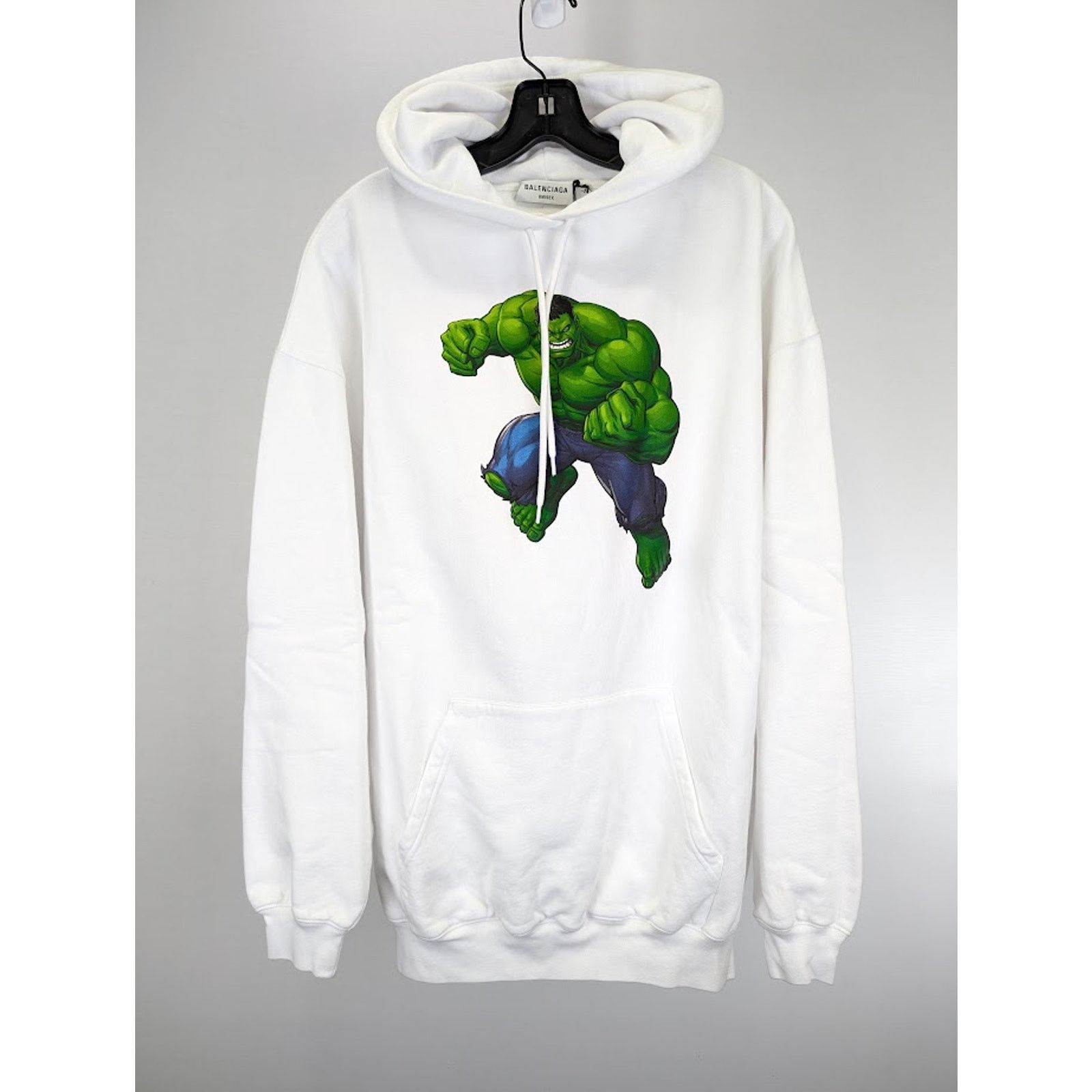 Balenciaga o1rshd1 Graphic-print Hoodie in White Size US M / EU 48-50 / 2 - 2 Thumbnail