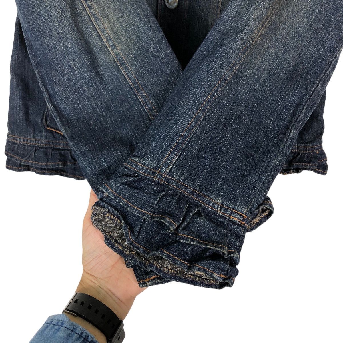 Japanese Brand 🔥Vintage Denim Jacket Biker Racer Rosa Cheri Japan Size US M / EU 48-50 / 2 - 11 Thumbnail