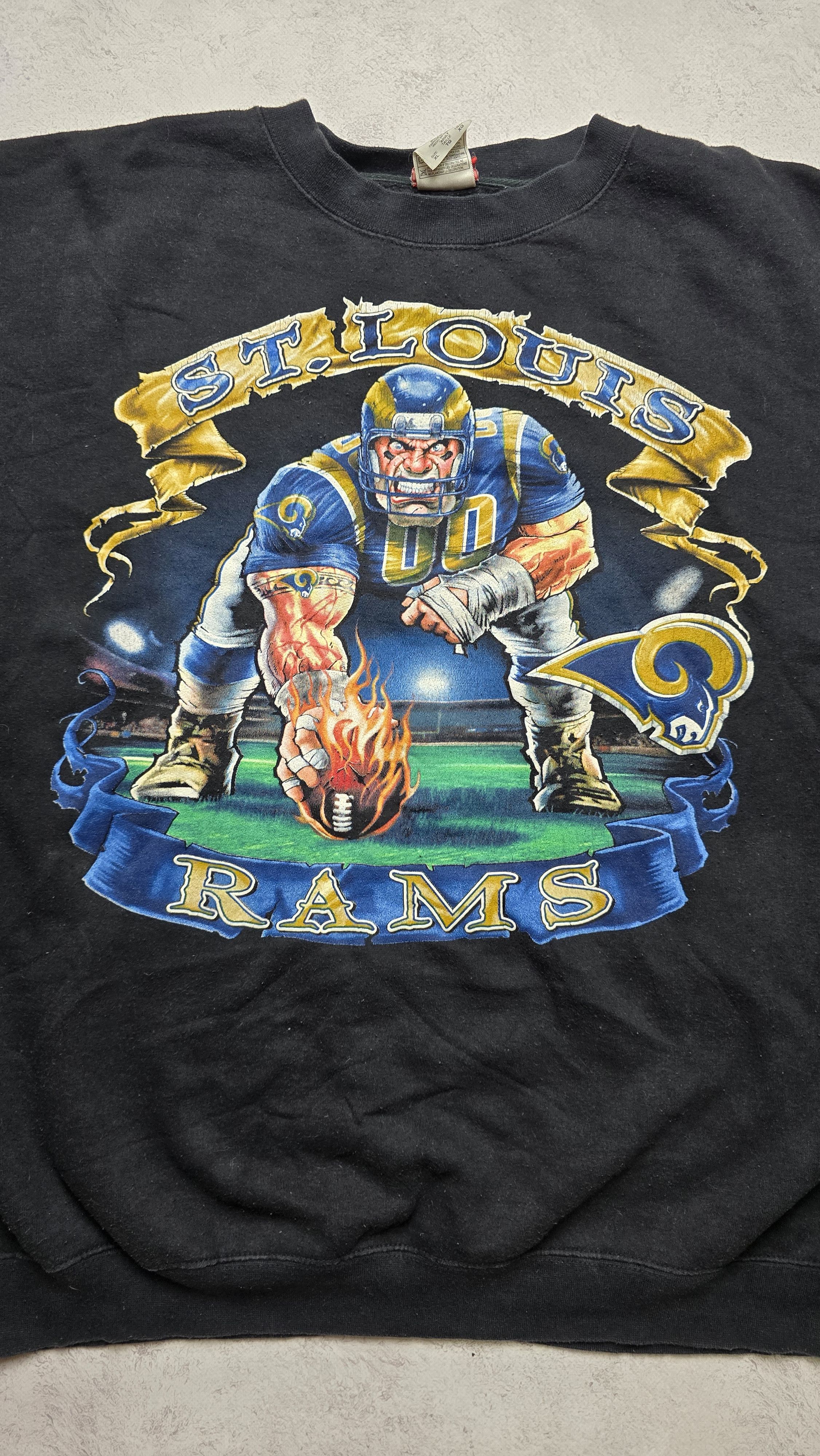 NFL VTG St. Louis Rams NFL Sweatshirt Sweater Crew Neck 90s Y2K Size US XL / EU 56 / 4 - 4 Thumbnail